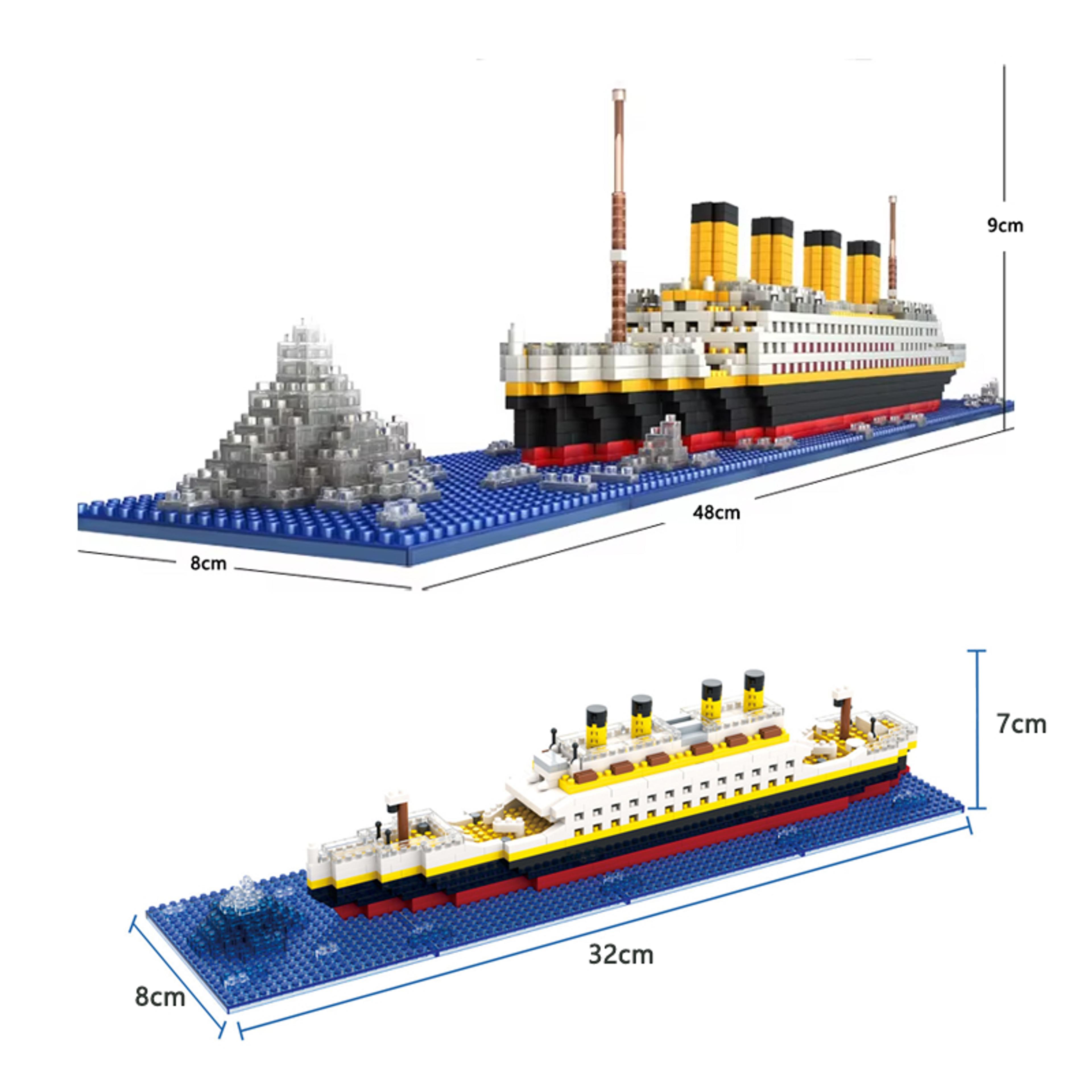 Titanic Ship Model Building Blocks For Kids  DIY Plastic Assembly Toy With Lamp  Educational Titani 4