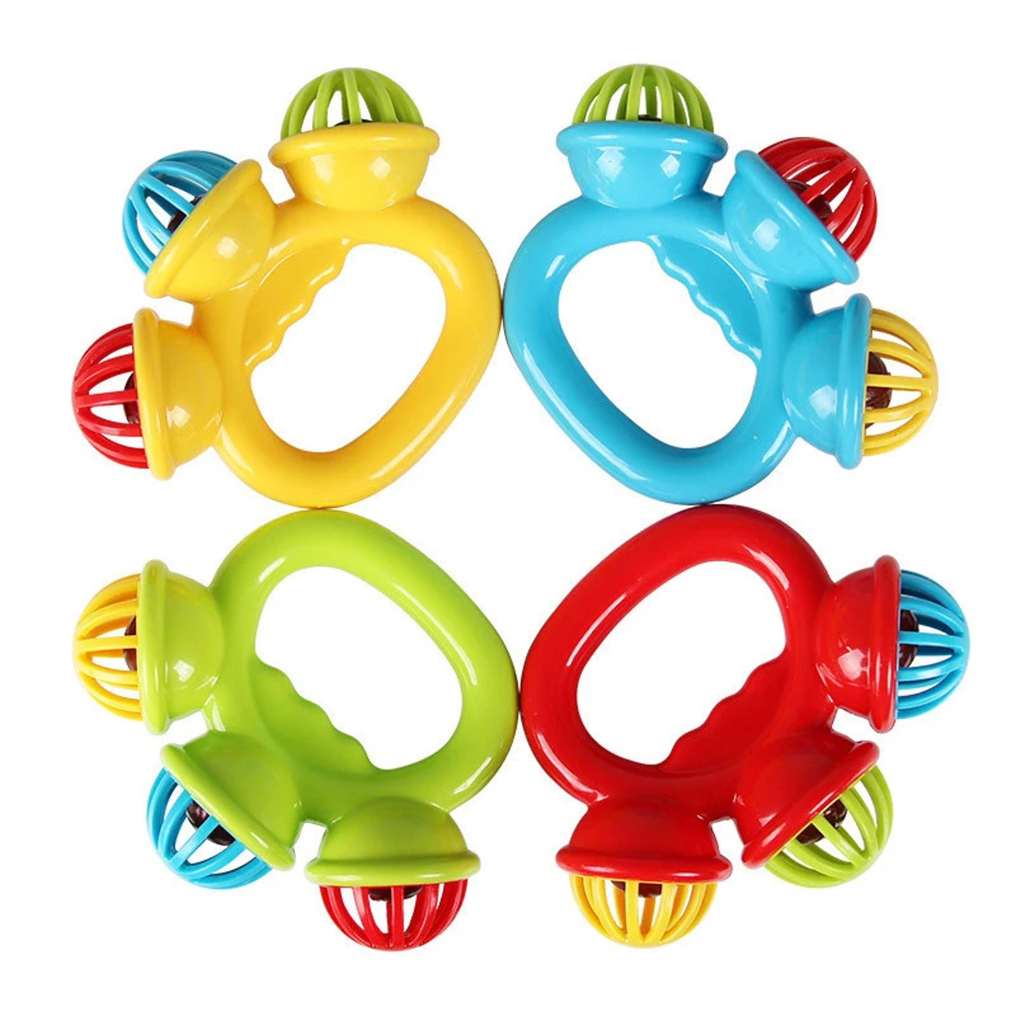 Newborn Hand Rattle Ball Baby Toy  Safe Sensory Grasping Bell For Infants 0