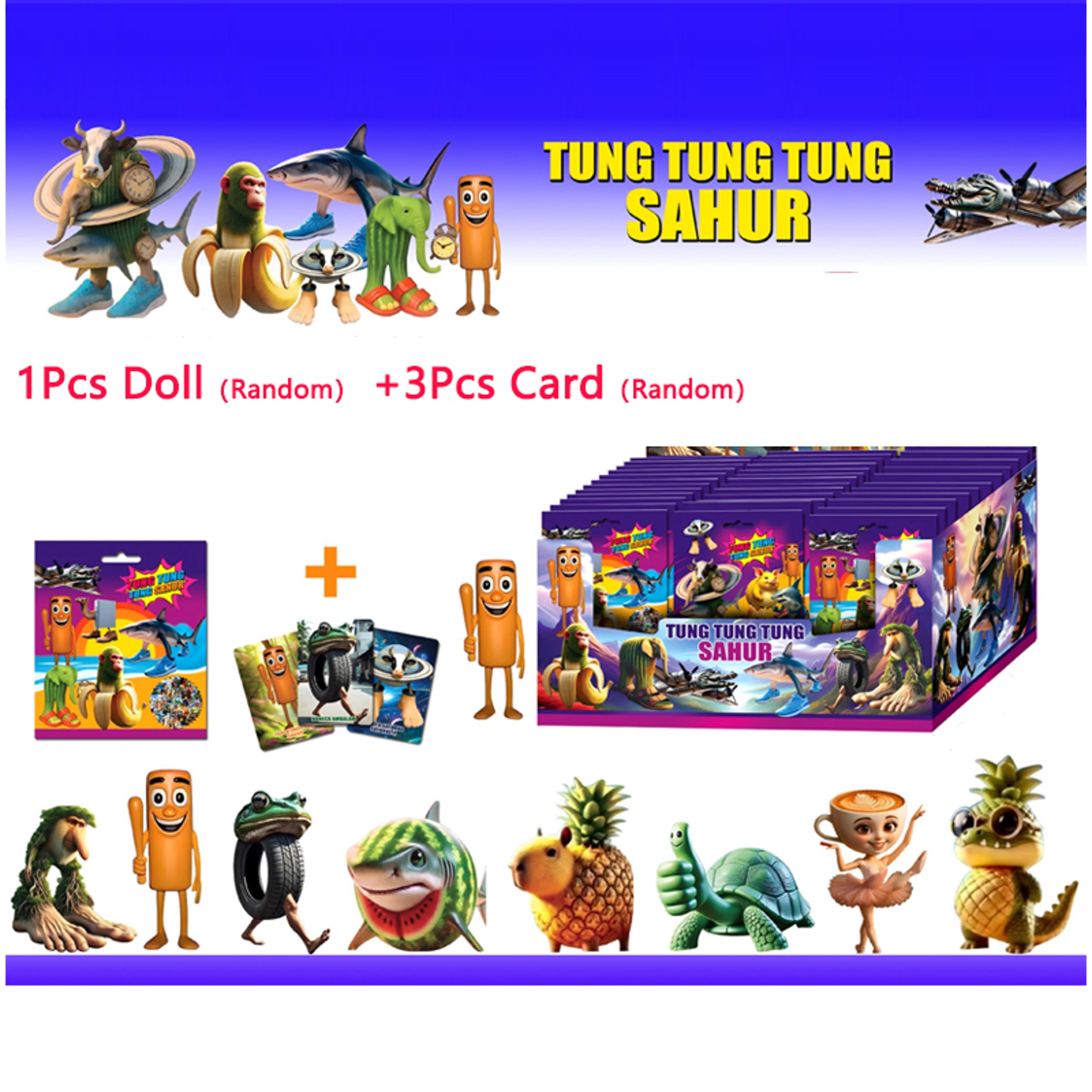 Italian Brainrot Blind Bag Toys Mystery Box  Fun Sahur Doll  Card Sets For Kids 1