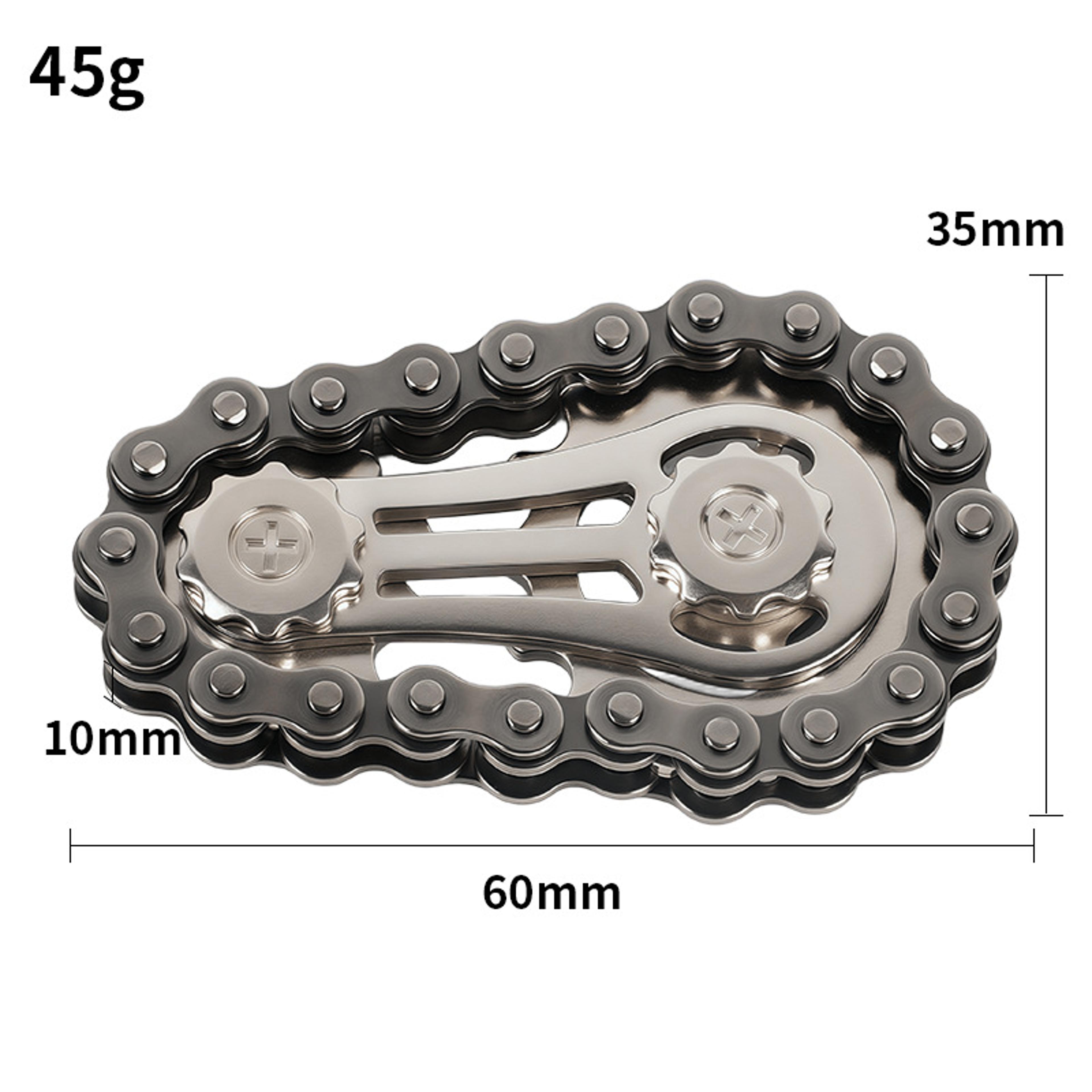 Metal Fingertip Gyro Sprocket Fidget Spinner  Stress Relief Toy For Anxiety And ADHD Portable Chain 4