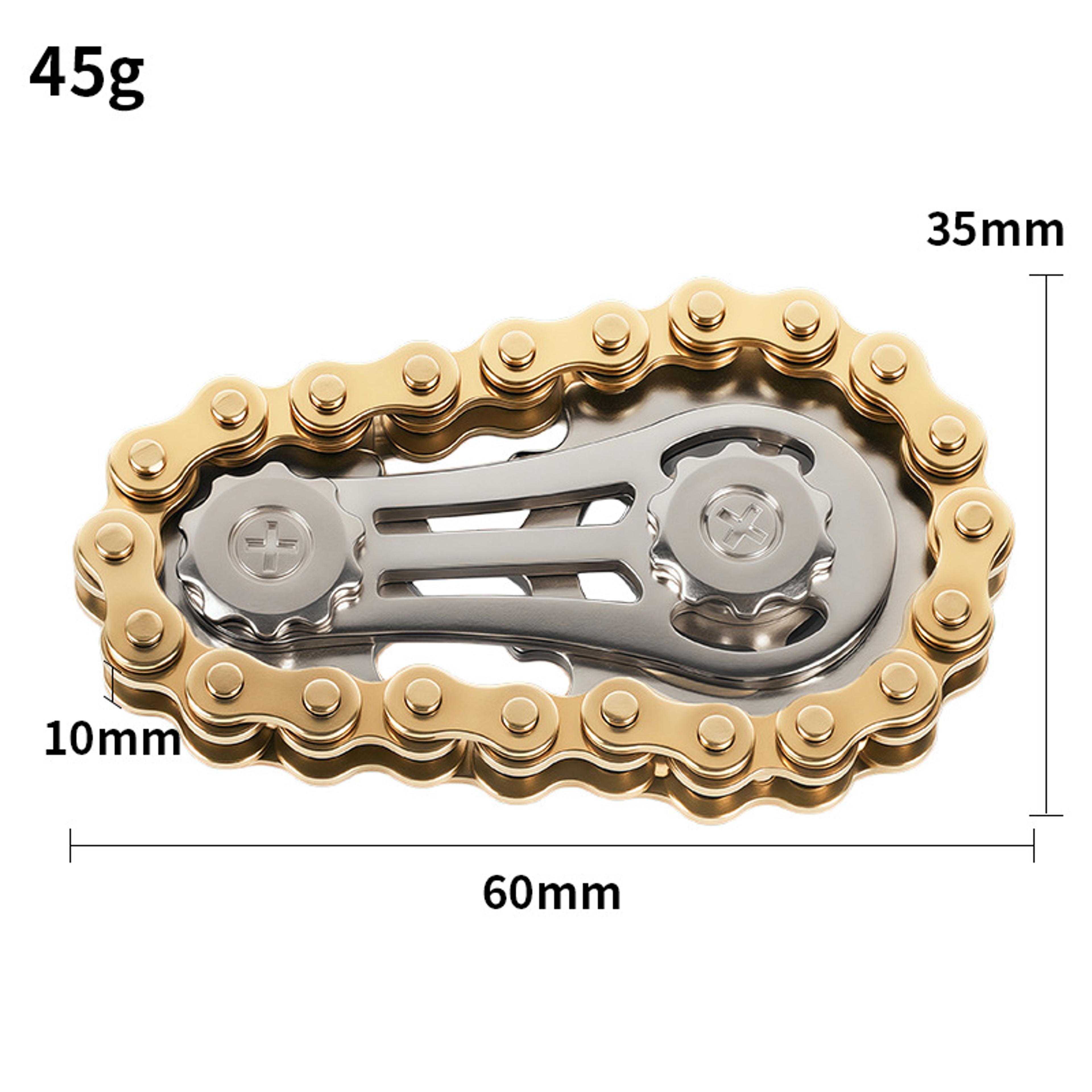 Metal Fingertip Gyro Sprocket Fidget Spinner  Stress Relief Toy For Anxiety And ADHD Portable Chain 5