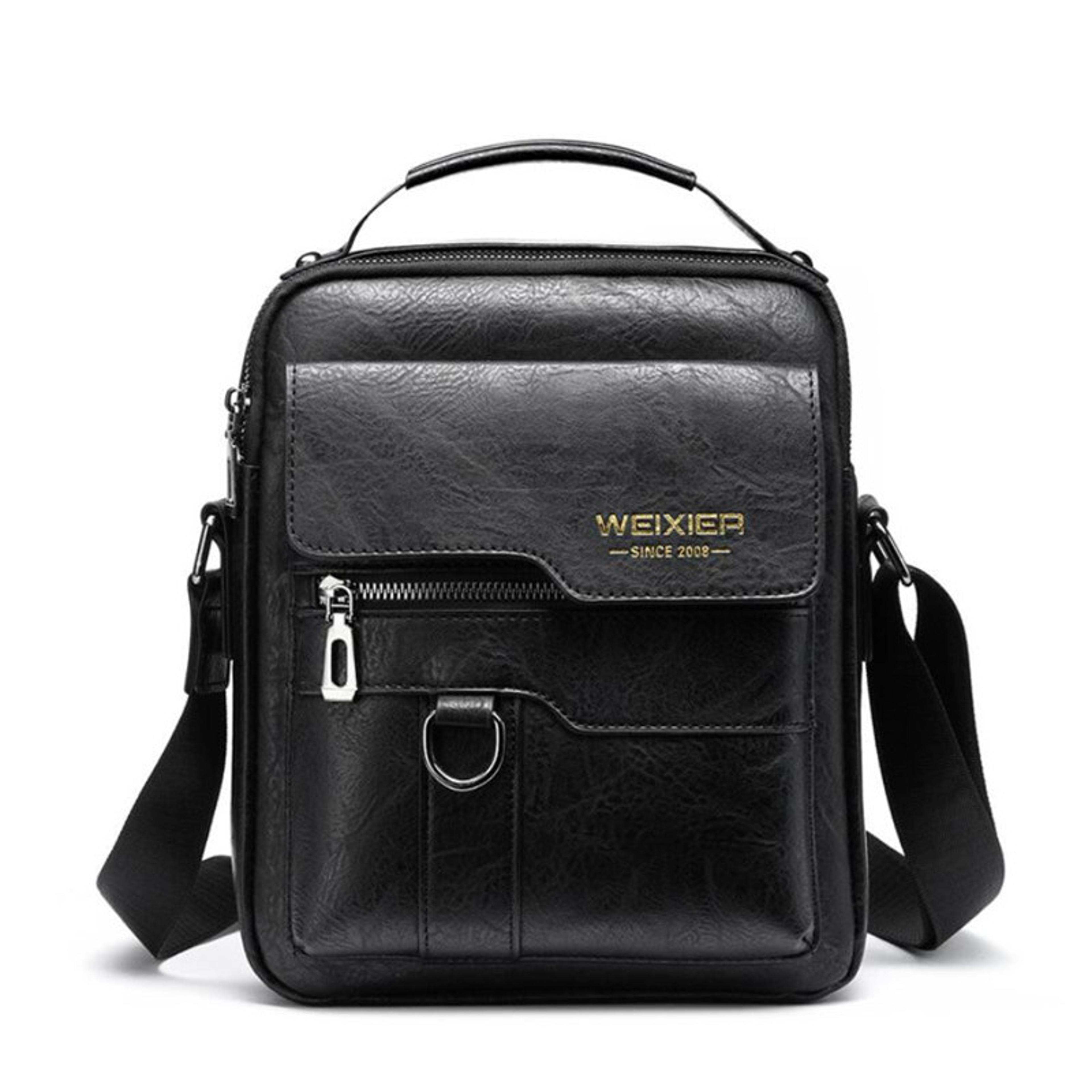 Mens Leather Crossbody Sling Bag  Durable HighQuality Travel Pack For Men 3
