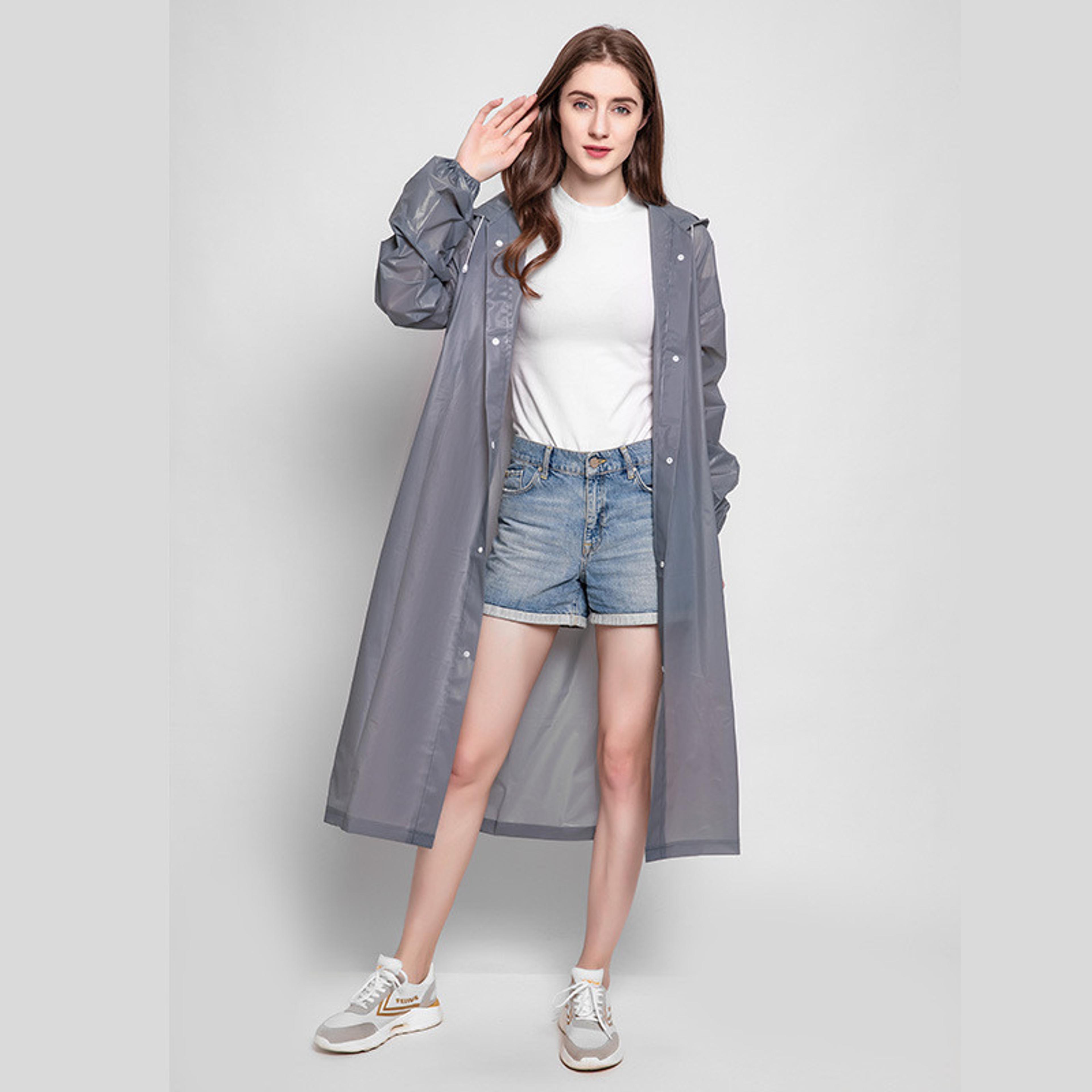 Waterproof PEVA Poncho Raincoat For Adults  Lightweight Reusable Camping  Outdoor Rain Gear 3