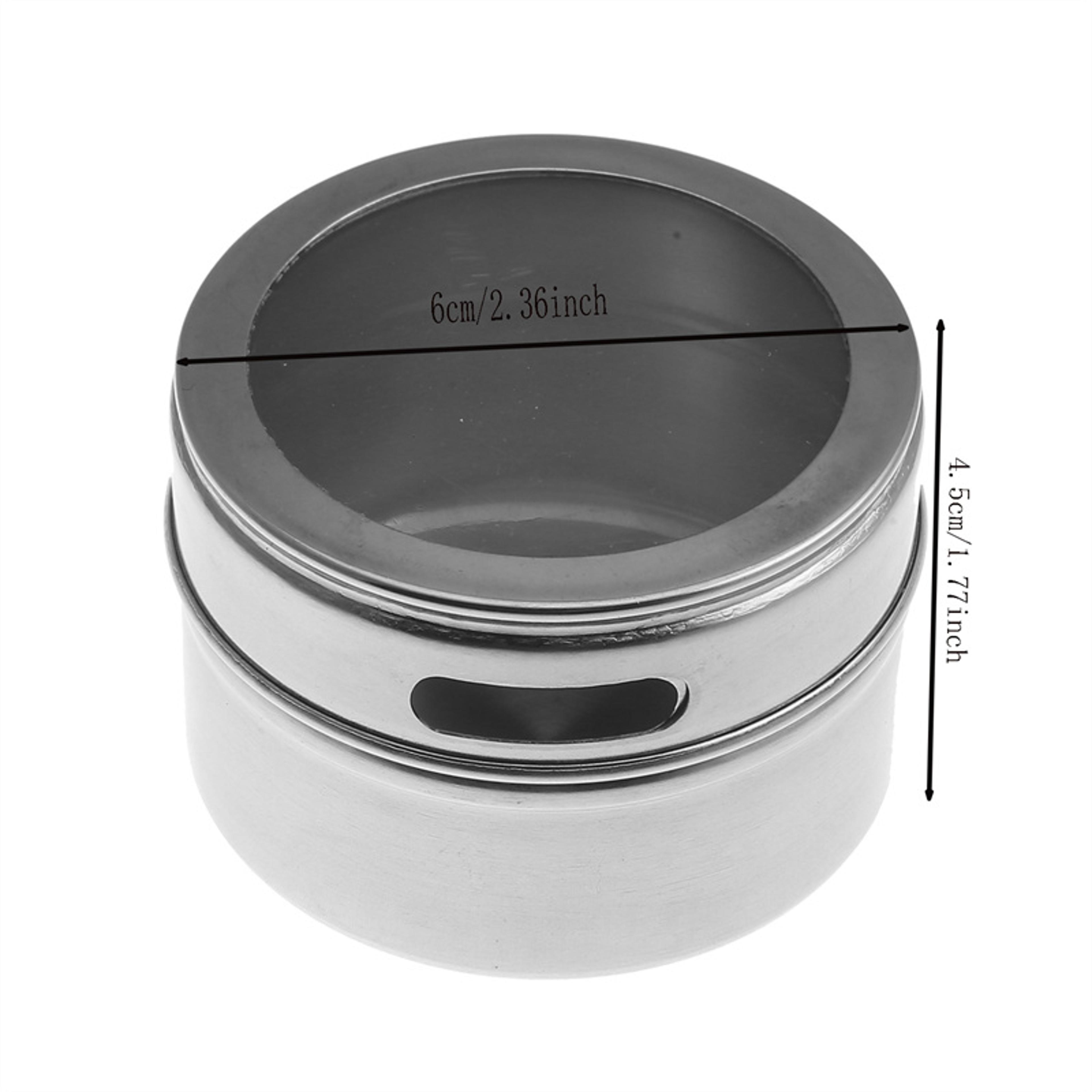 Magnetic Spice Jar Set  Stainless Steel Spice Storage Containers With Labels For Easy Organization 5