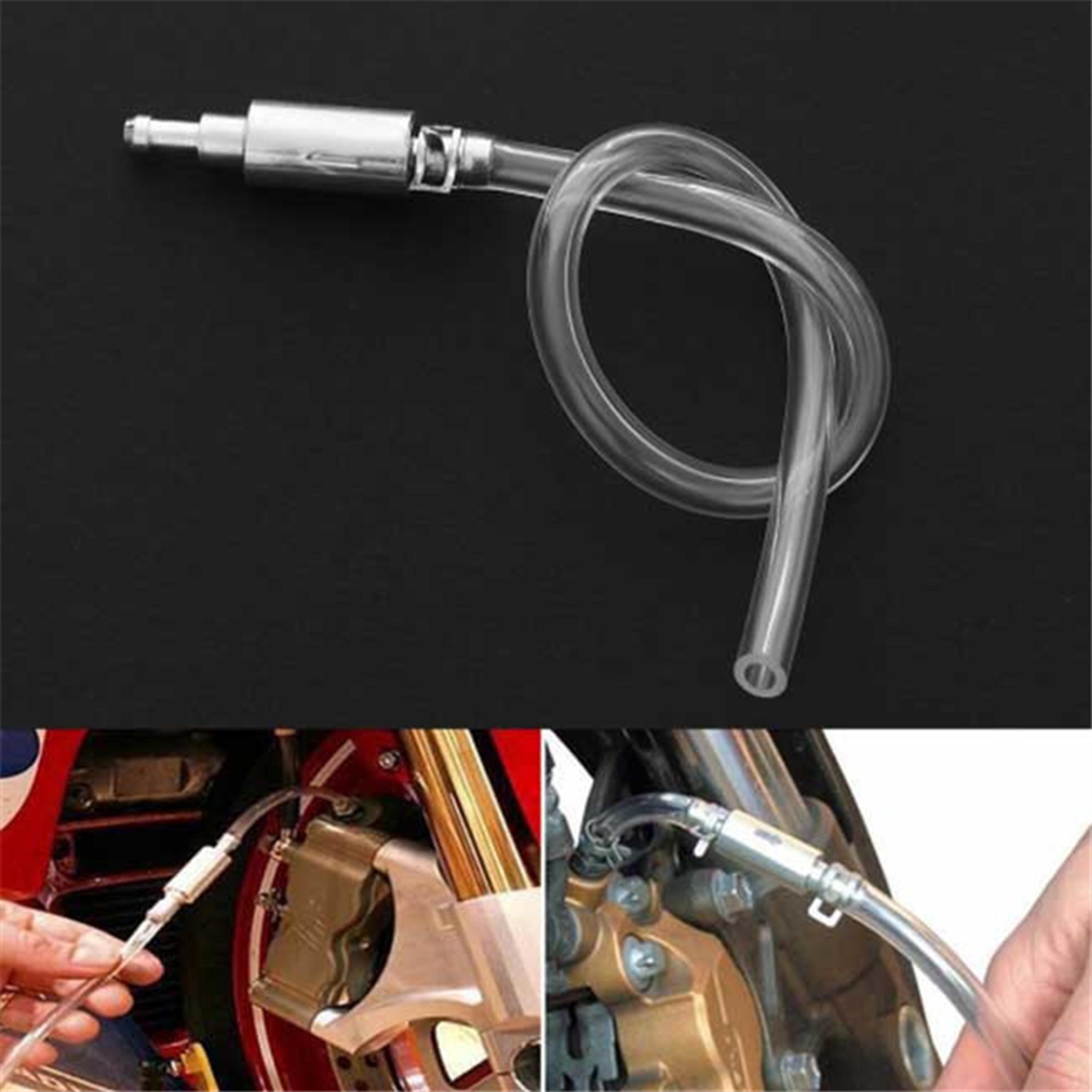 Brake Fluid Bleeder Hose Kit With OneWay Check Valve For Vehicle And Motorcycle Brake Systems 1