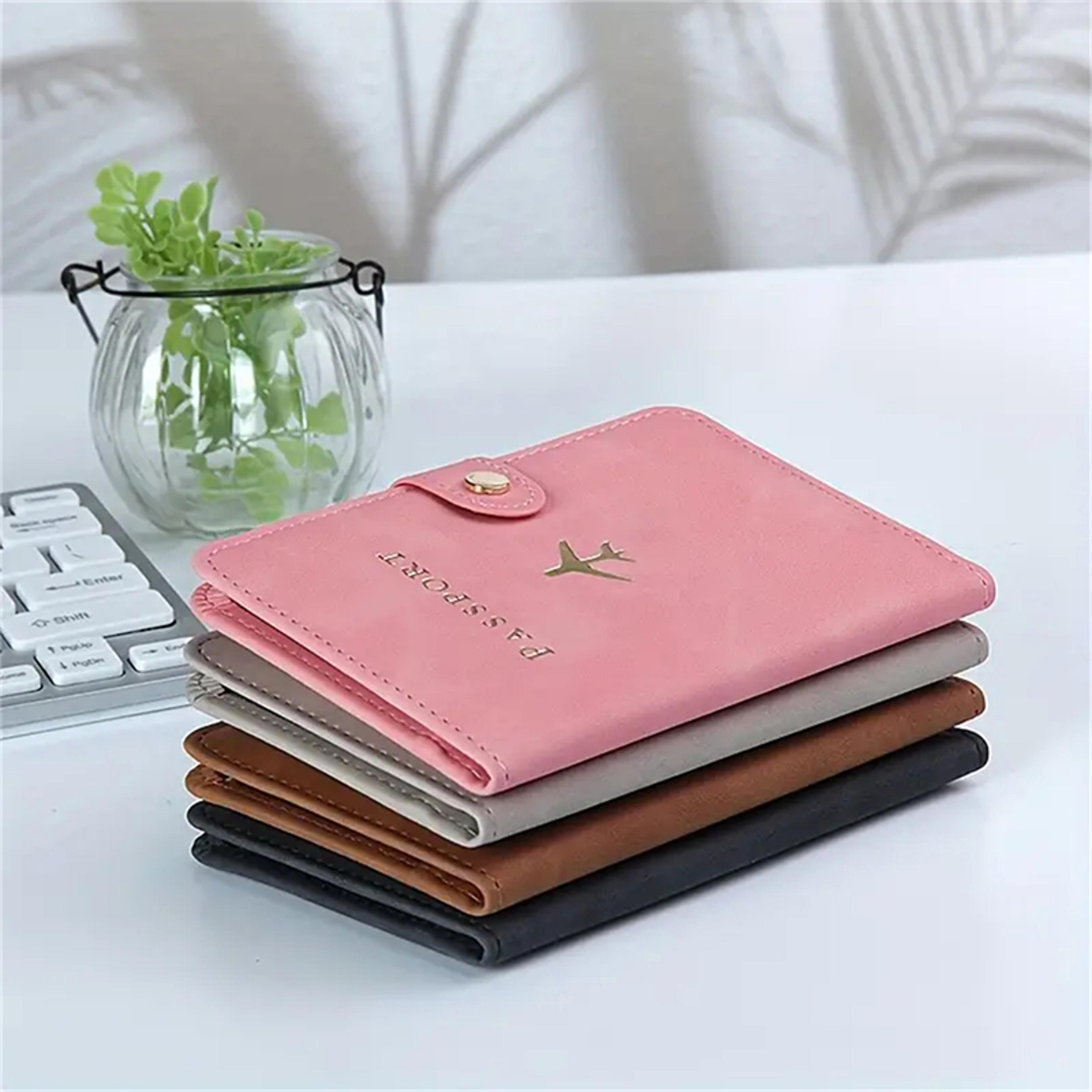 Travel Passport Cover For Men And Women  PU Leather Wallet With Card Slots 2