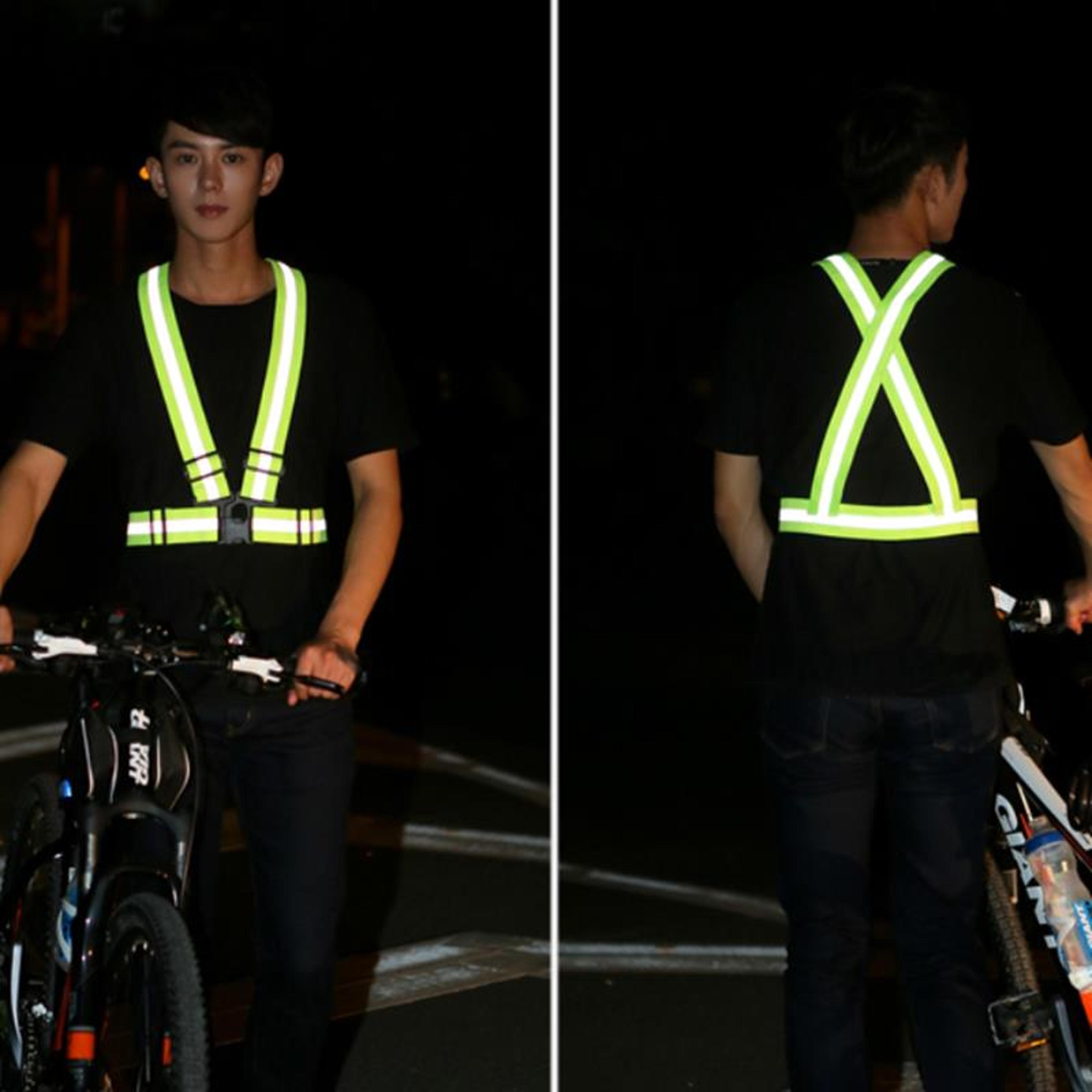 Reflective Safety Vest For Night Running  Riding  Adjustable Comfortable And Visible For Adults  Ch 0