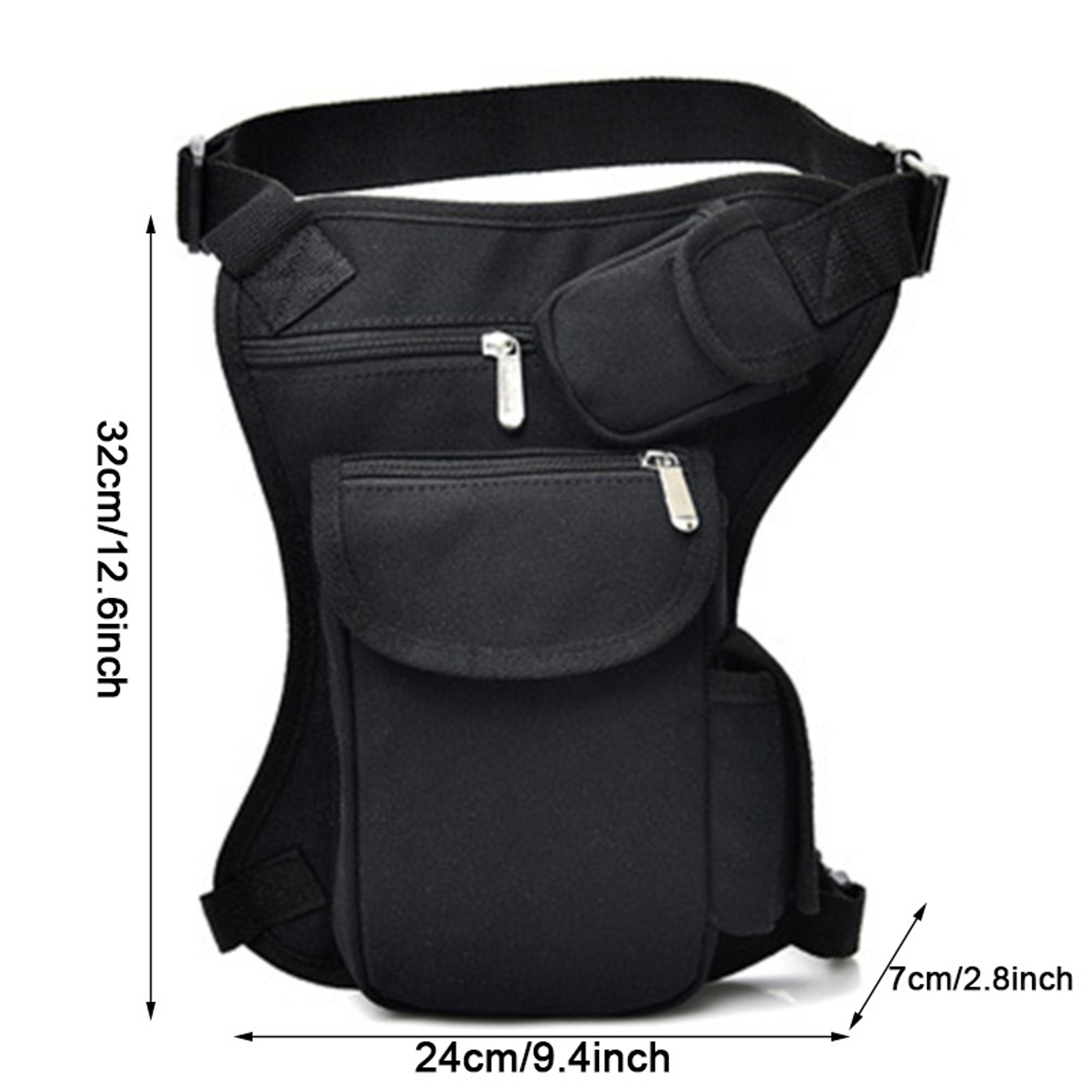 HighQuality Canvas Mens Drop Waist Fanny Pack  Durable Belt Bag For Bicycle  Motorcycle Use Work An 4