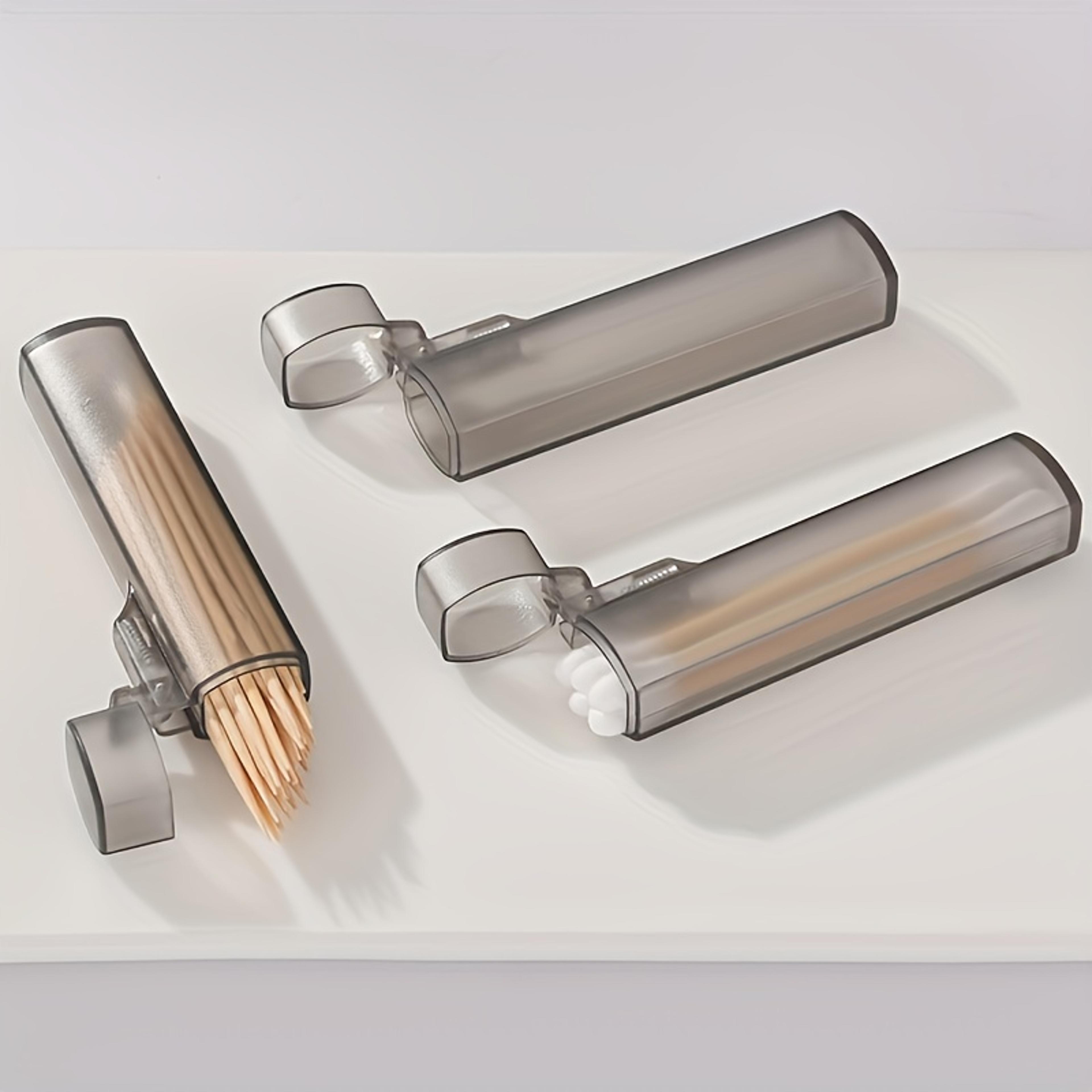 Portable Toothpick Case  Clear Toothpick Holder For Travel Kitchen  Outdoor Use 0