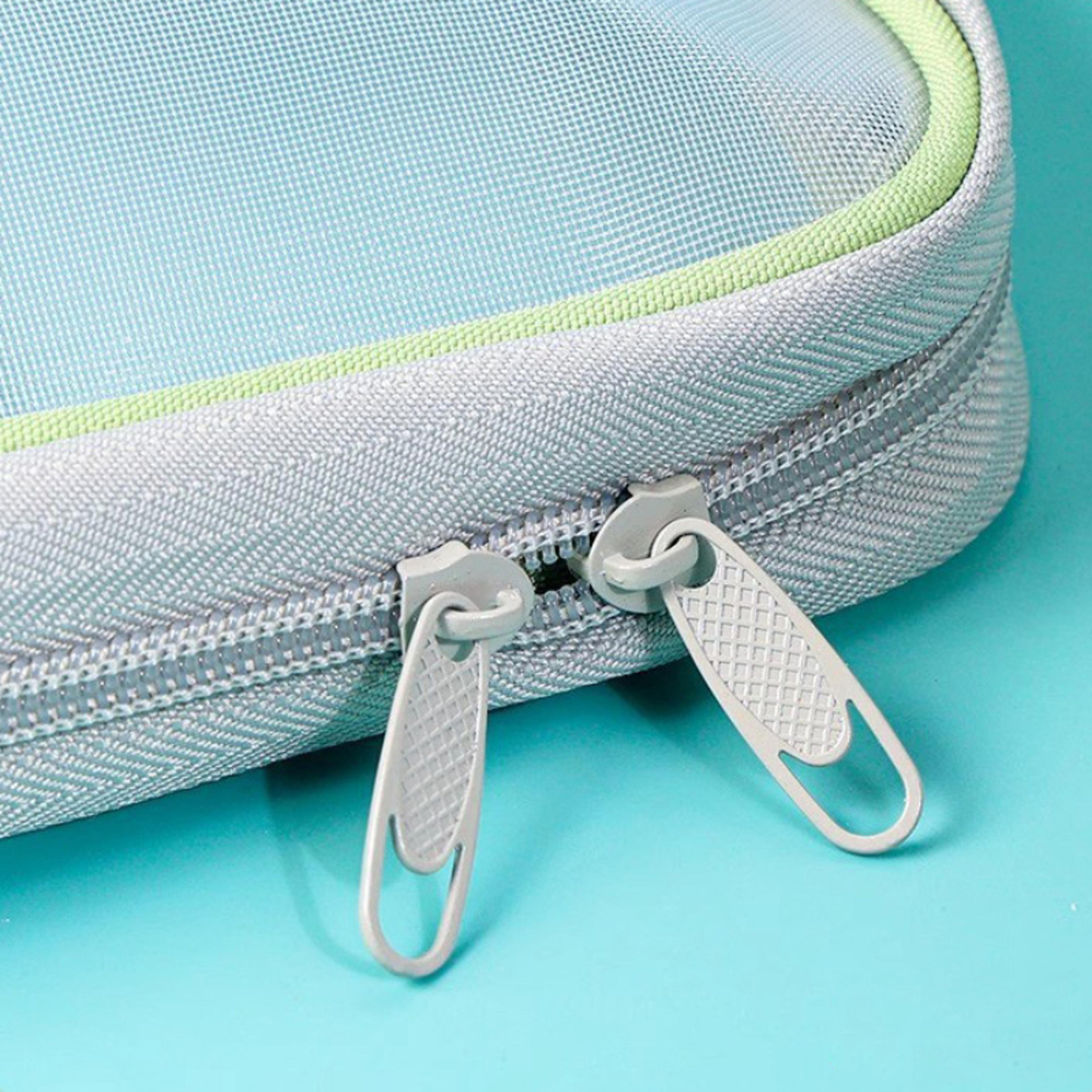 Large Capacity Mesh Zipper Organizer Bag  Durable Storage For Office  School Supplies 3