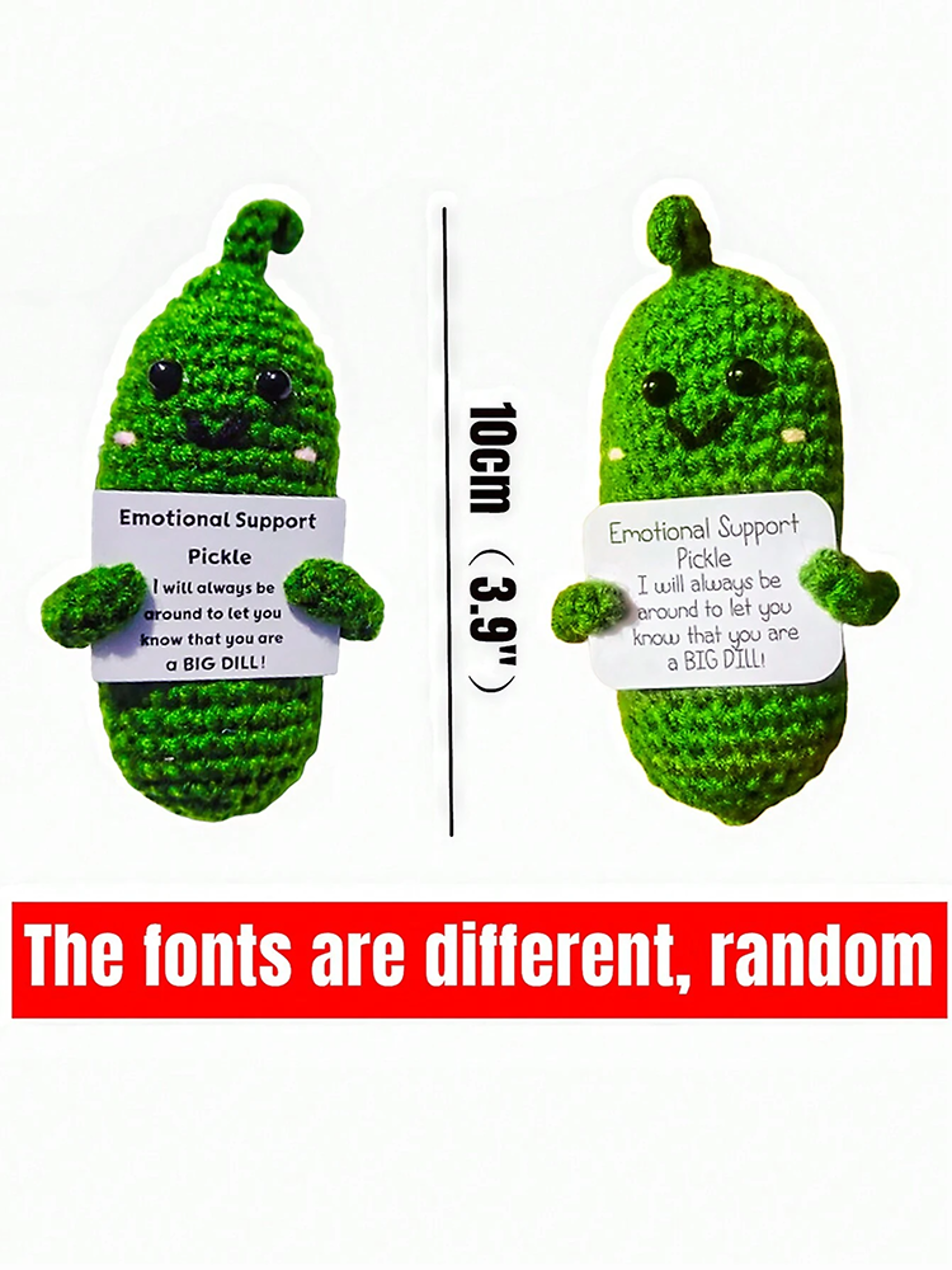 Cute Handmade Plush Cucumber Doll With Positive Message  Perfect Valentines Day Gift For Kids  Coup 3