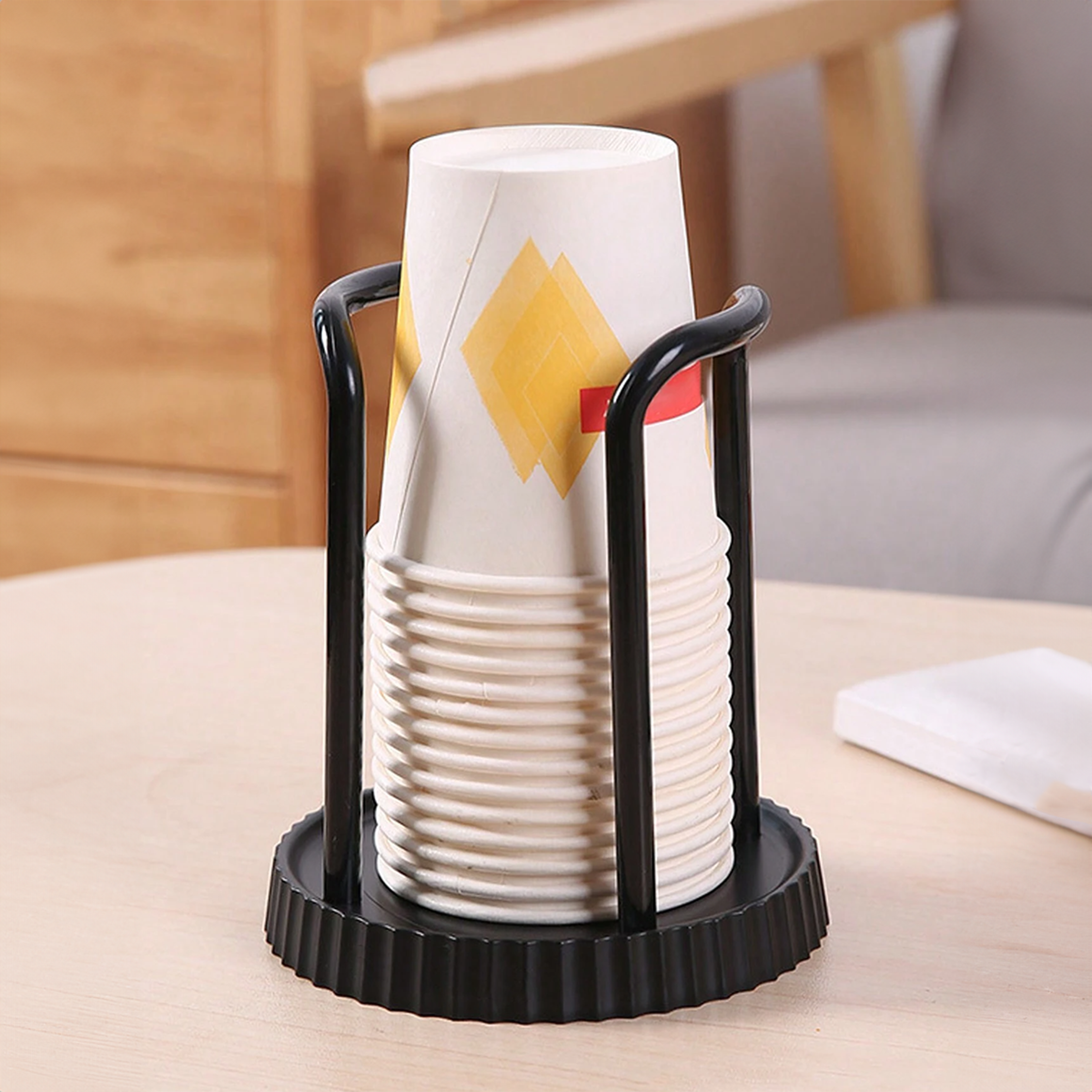 Multifunctional Paper Cup Holder Rack SpaceSaving Cup Extractor For Coffee  Tea Cups 1