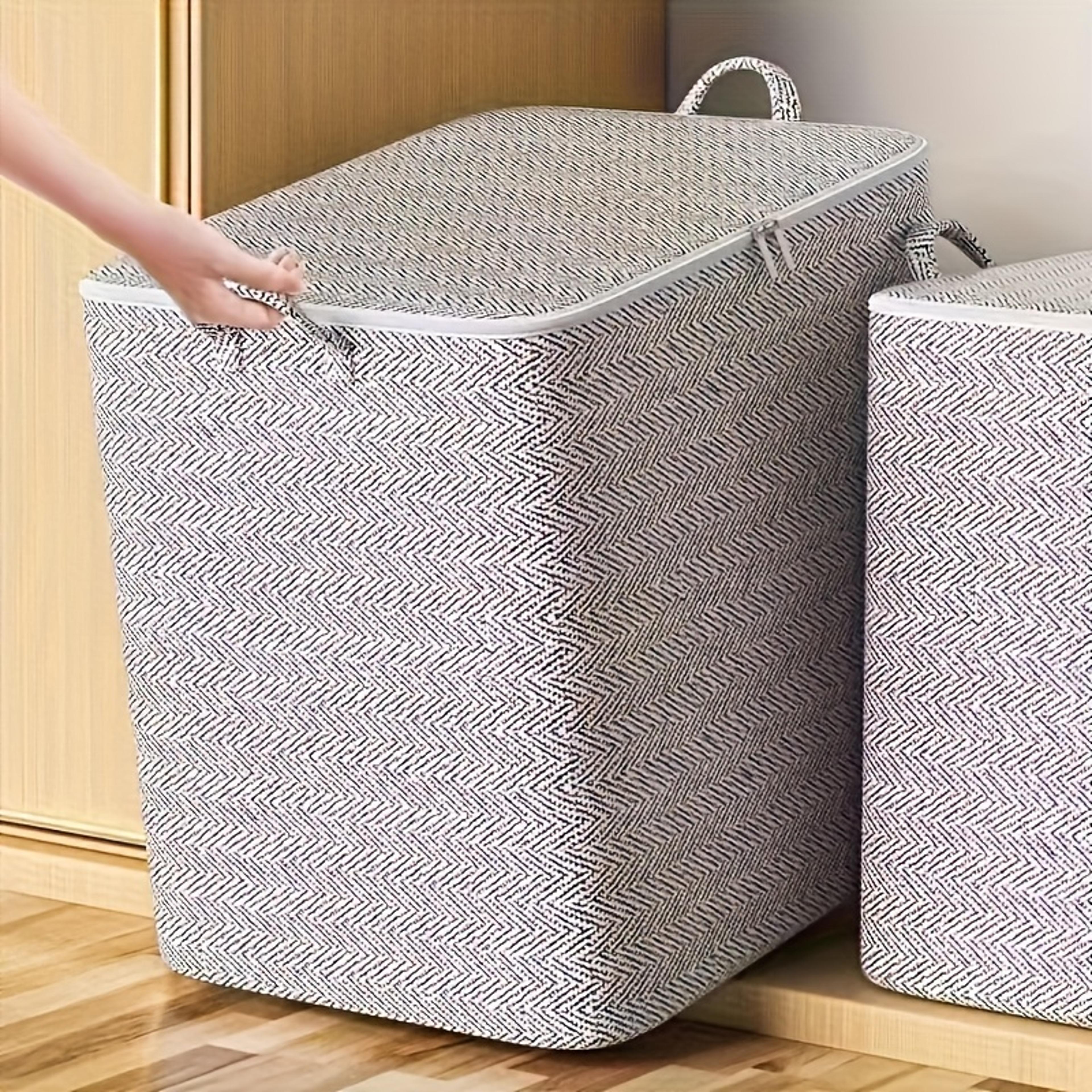Extra Large Storage Box With Lid  Durable SpaceSaving Design For Clothes Bedding And Home Organizat 0