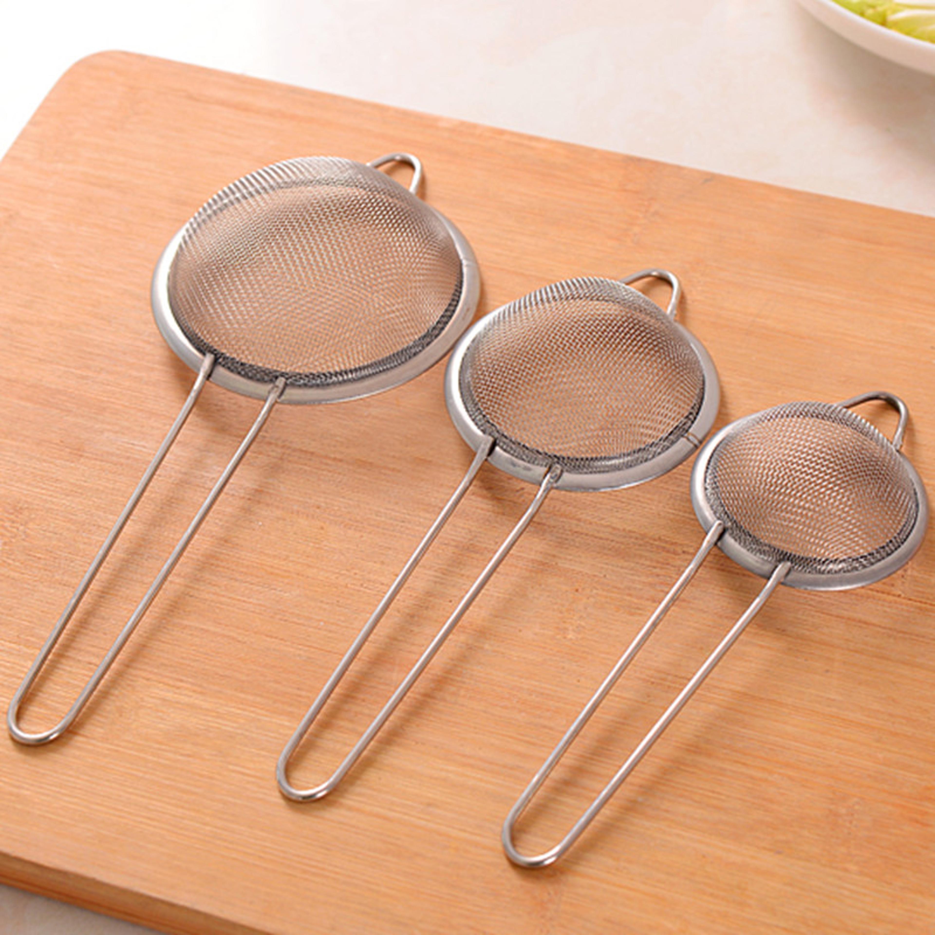 Premium Stainless Steel Fine Mesh Strainer With Hook Perfect Colander For Juice Soy Milk  More 0