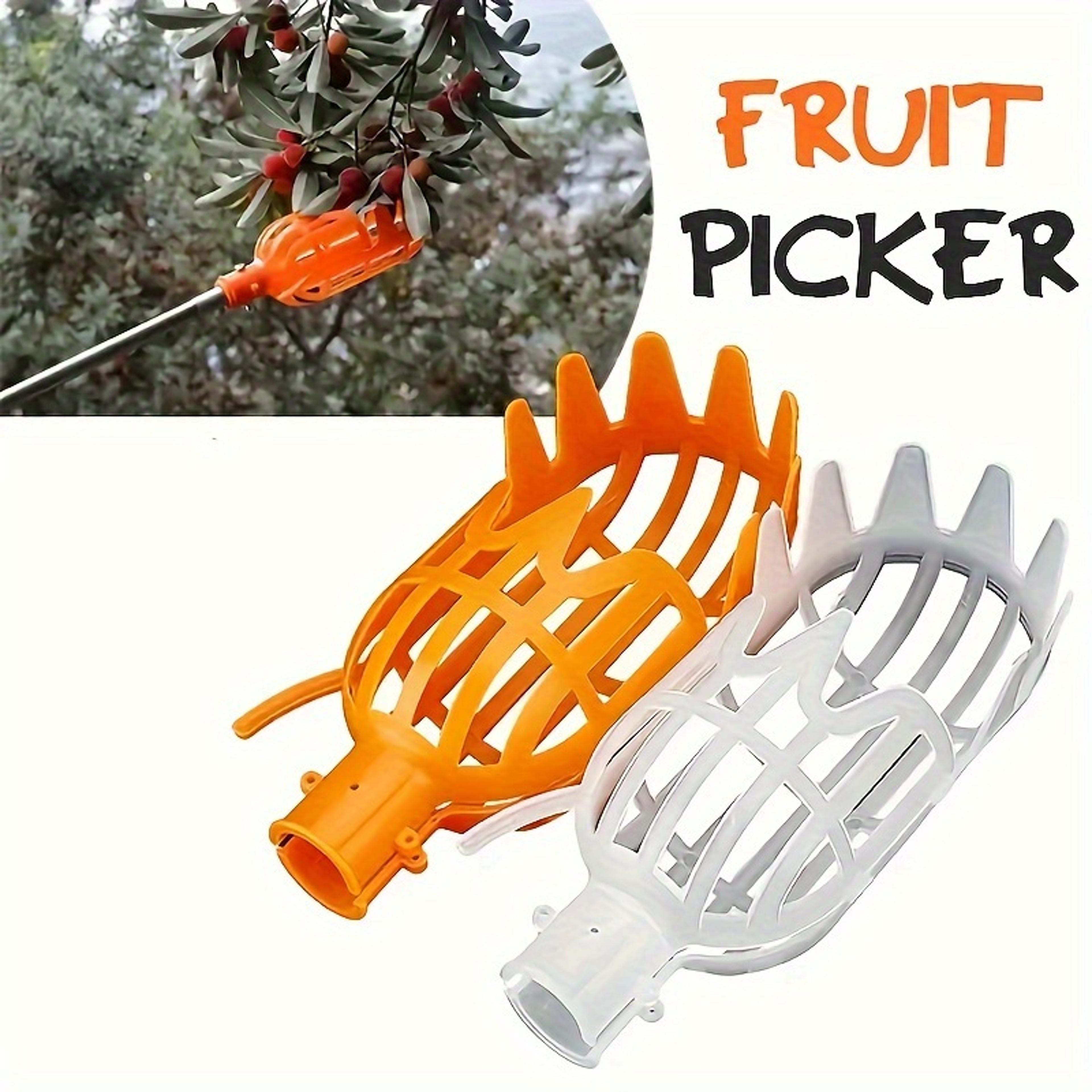 Yellow Polypropylene Fruit Picker  Lightweight Reusable Ergonomic Tool For Garden Harvesting Orchar 3