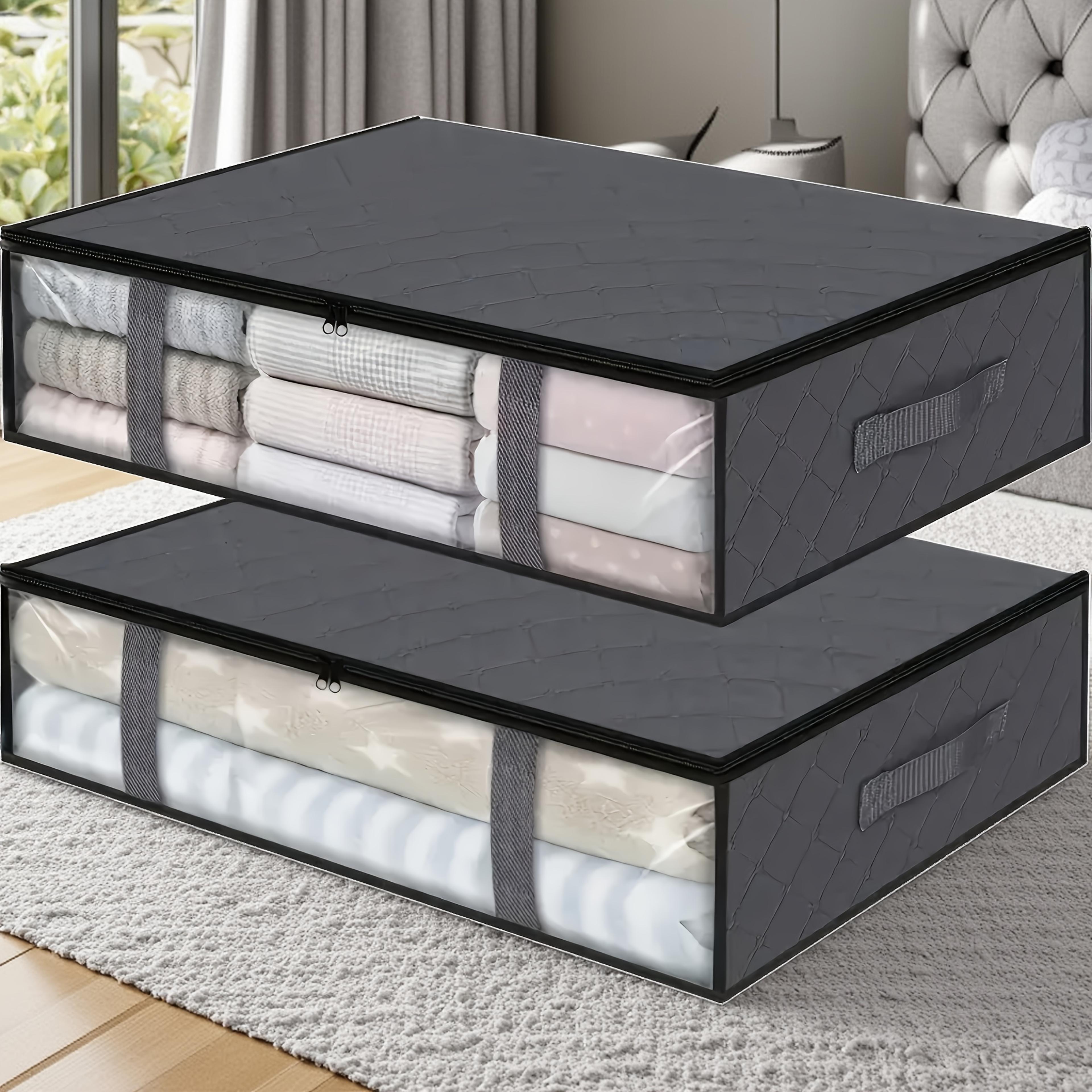 Premium Under Bed Storage Bag For Bedding And Clothes With Clear Window And Durable Handles 2