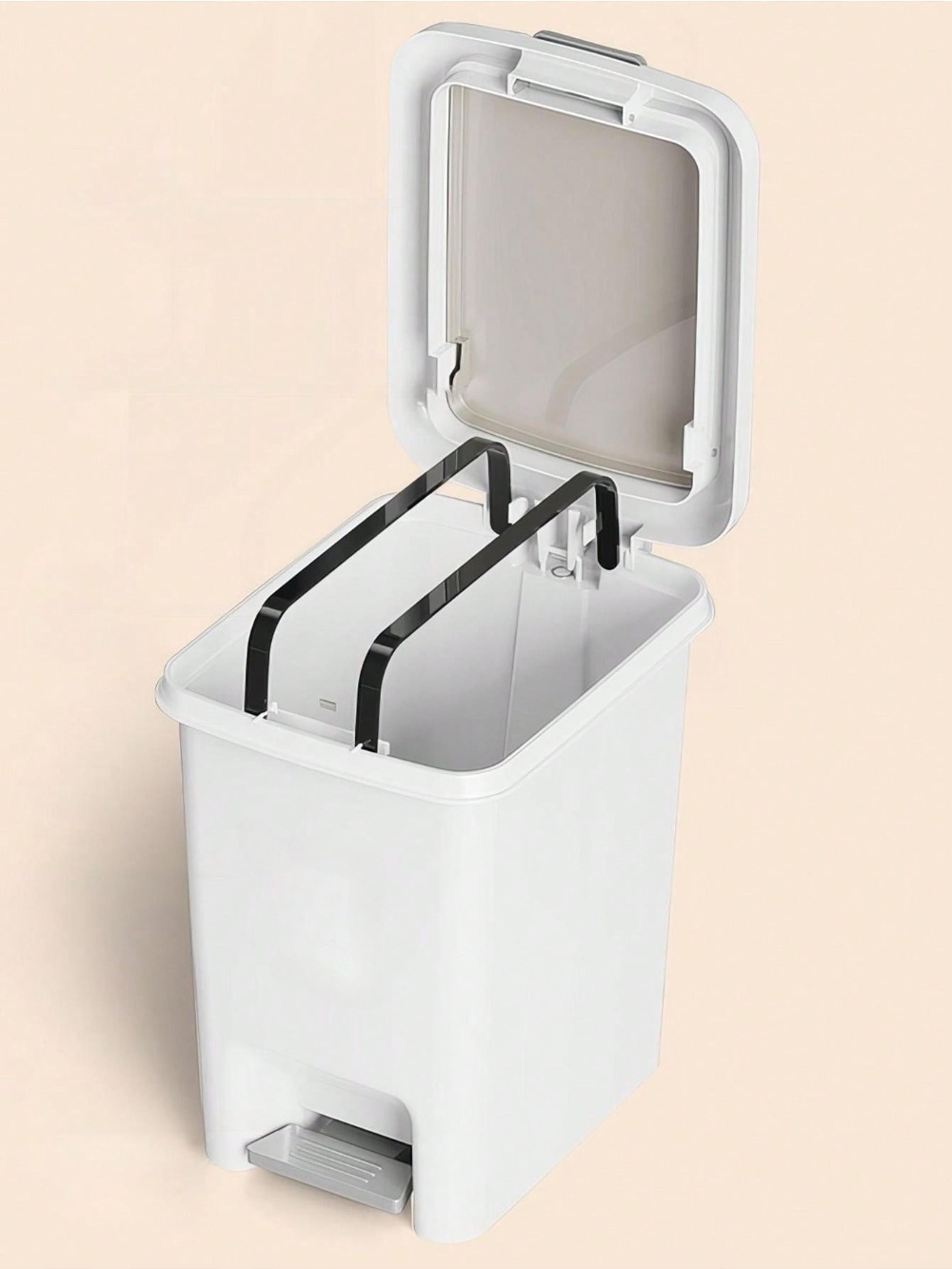 Modern Slim Foot Pedal Trash Can With Lid For Bathroom Kitchen And Office 3
