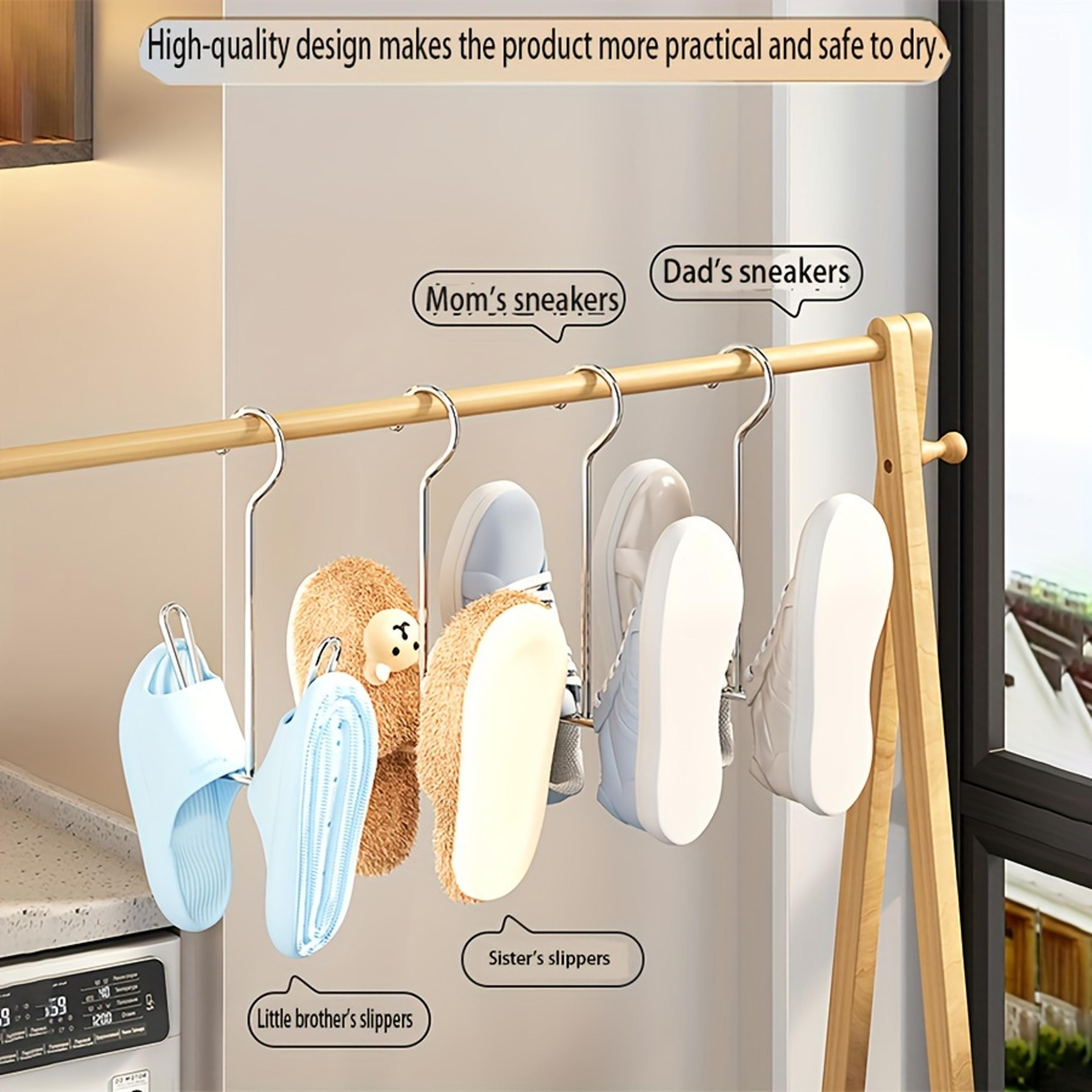 Stainless Steel Hanging Shoe Rack Organizer  SpaceSaving Bathroom And Entryway Storage Solution 2