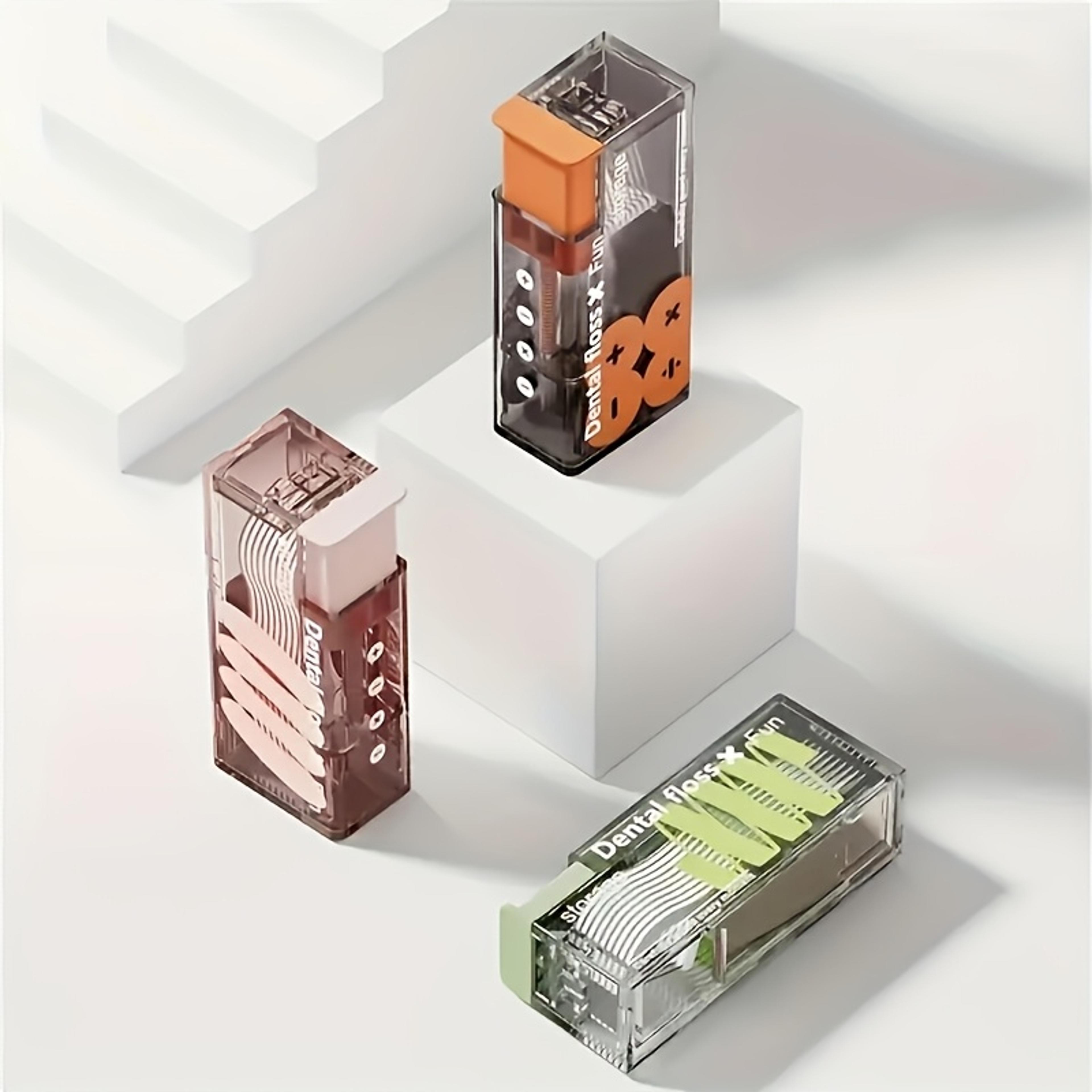 Portable Floss Dispenser With Automatic Ejectable Organiser  Disposable Flossing Sticks For Easy Or 2