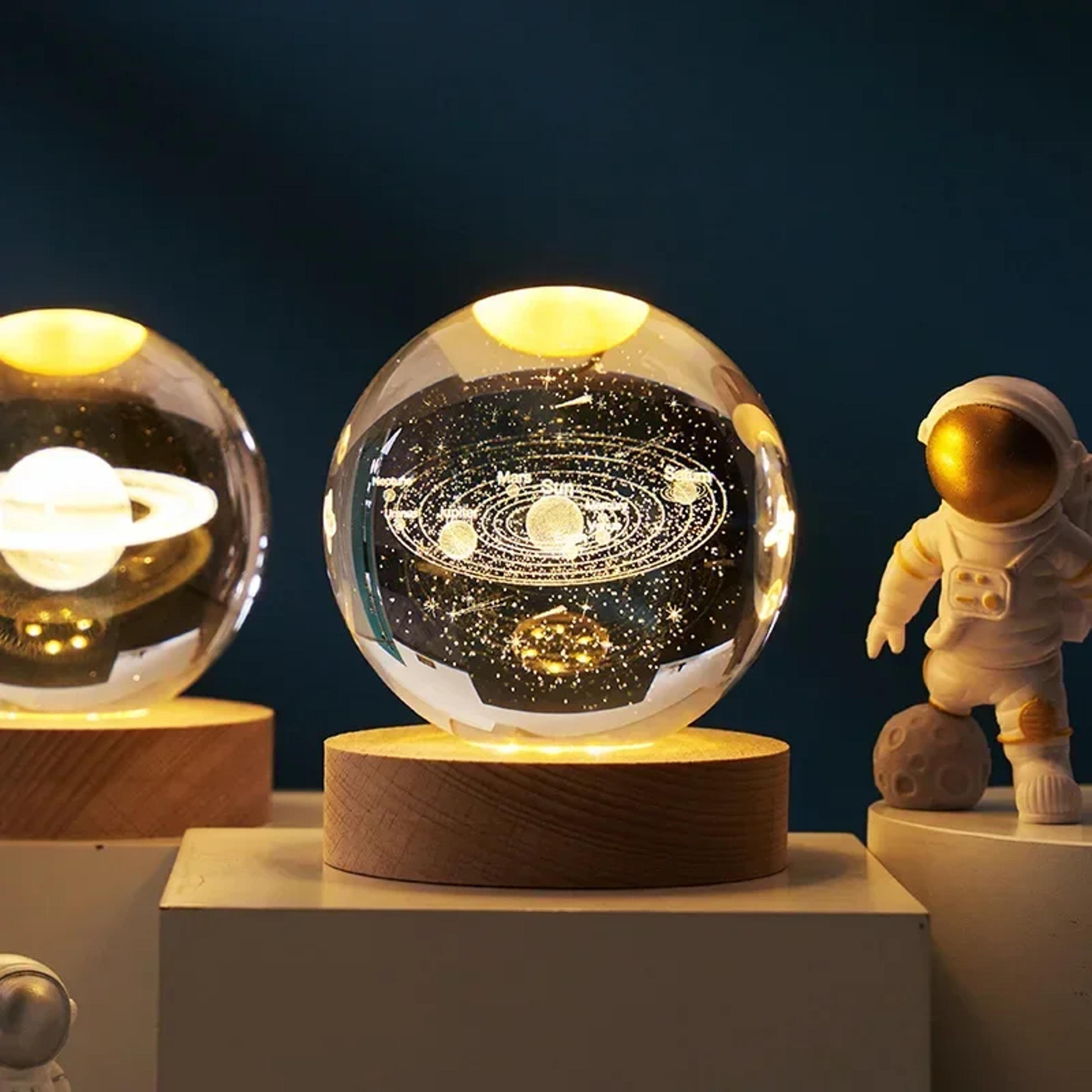 Aesthetic Moon Crystal Sphere Lamp  Creative Clear Glass Galaxy Globe Night Light  Desktop Decorati 3