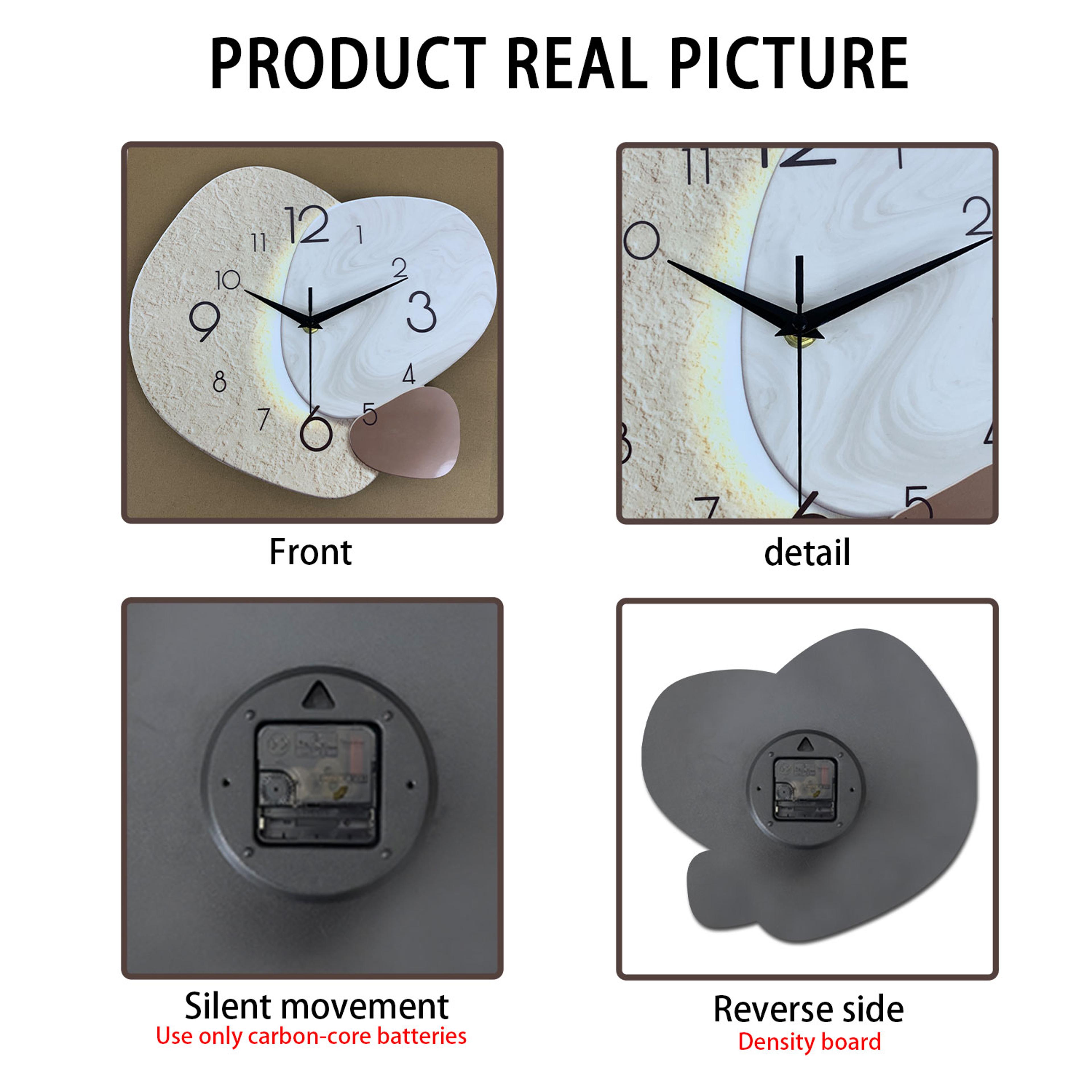 Modern Silent Quartz Wall Clock  Simple Design For Living Room  Bedroom No Battery Required 4