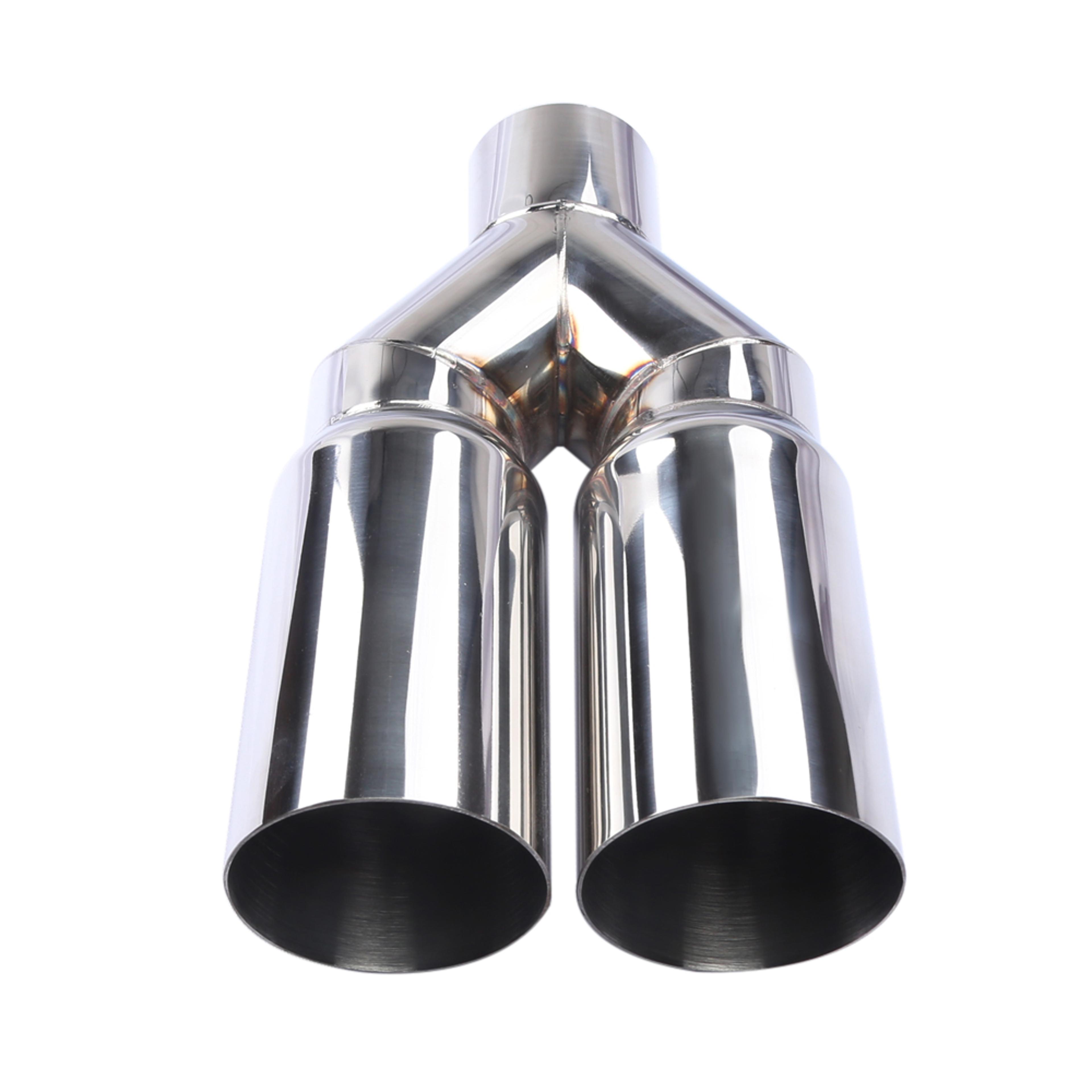 universal stainless steel exhaust tip – dual cylinder for trucks & pickups