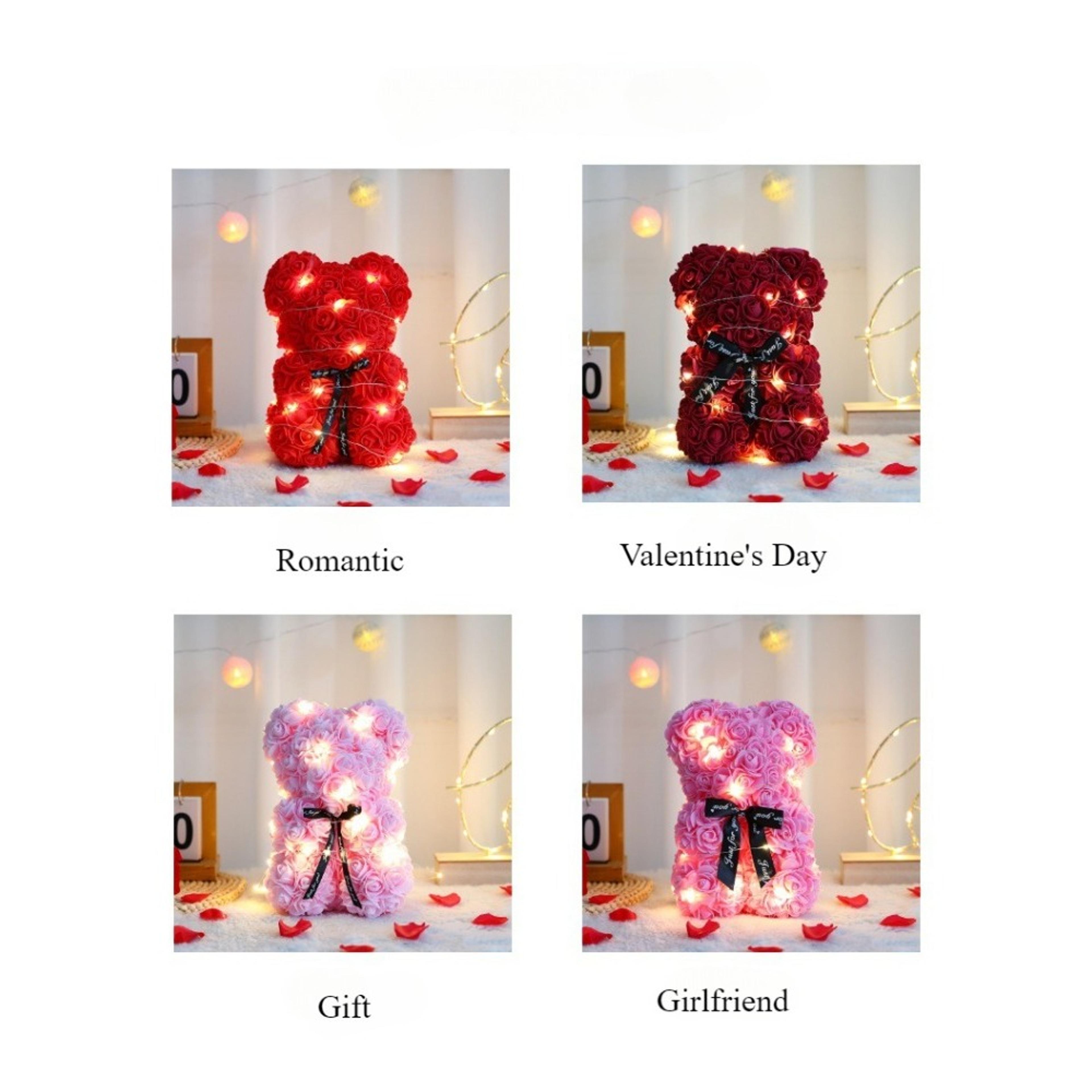 Artificial Rose Bear  Eternal Flower Teddy Bear For Mom  Perfect Mothers Day Birthday Valentines Da 8