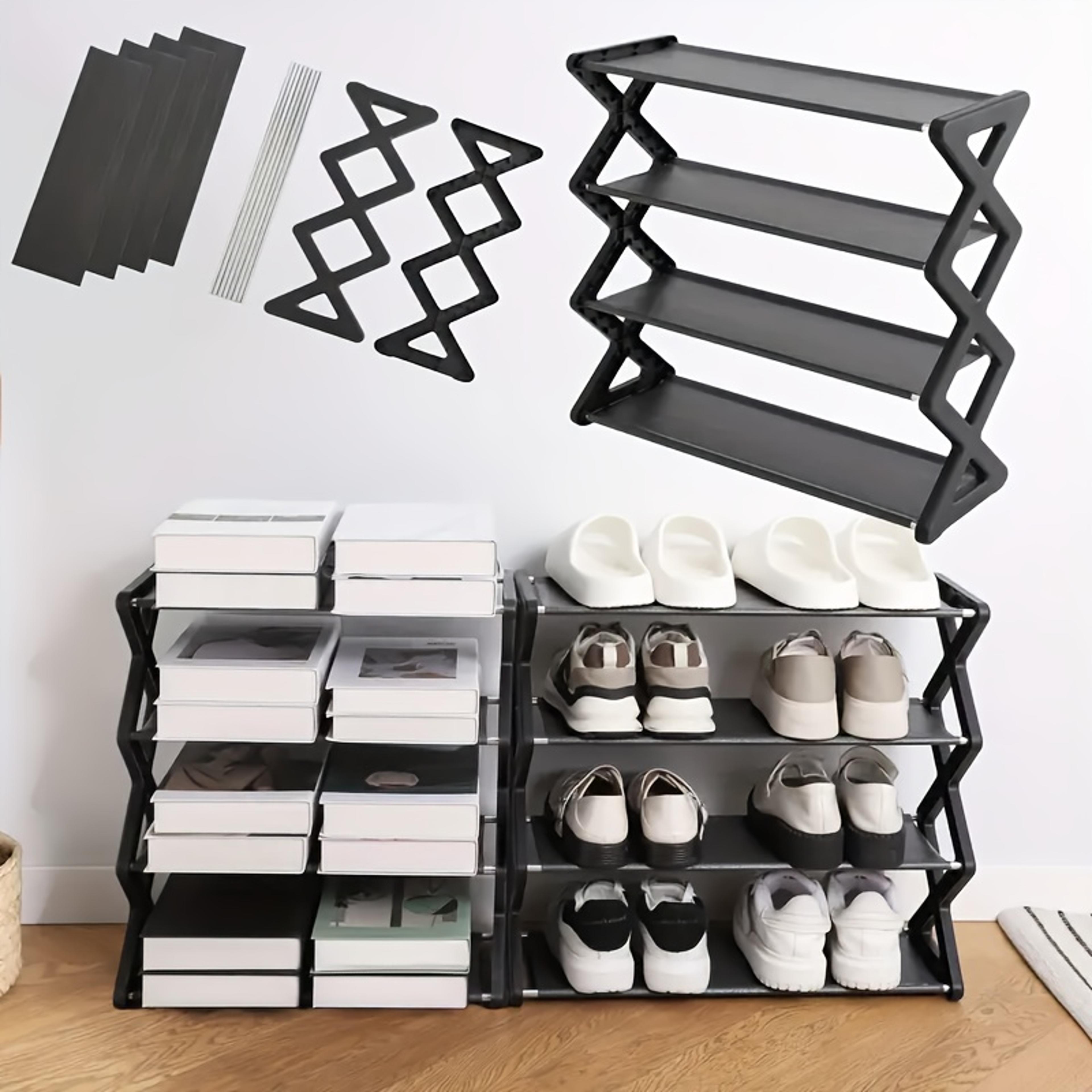 XType Shoe Storage Rack  Sturdy Stackable Shoe Organizer For Home Porch Or Living Room 3