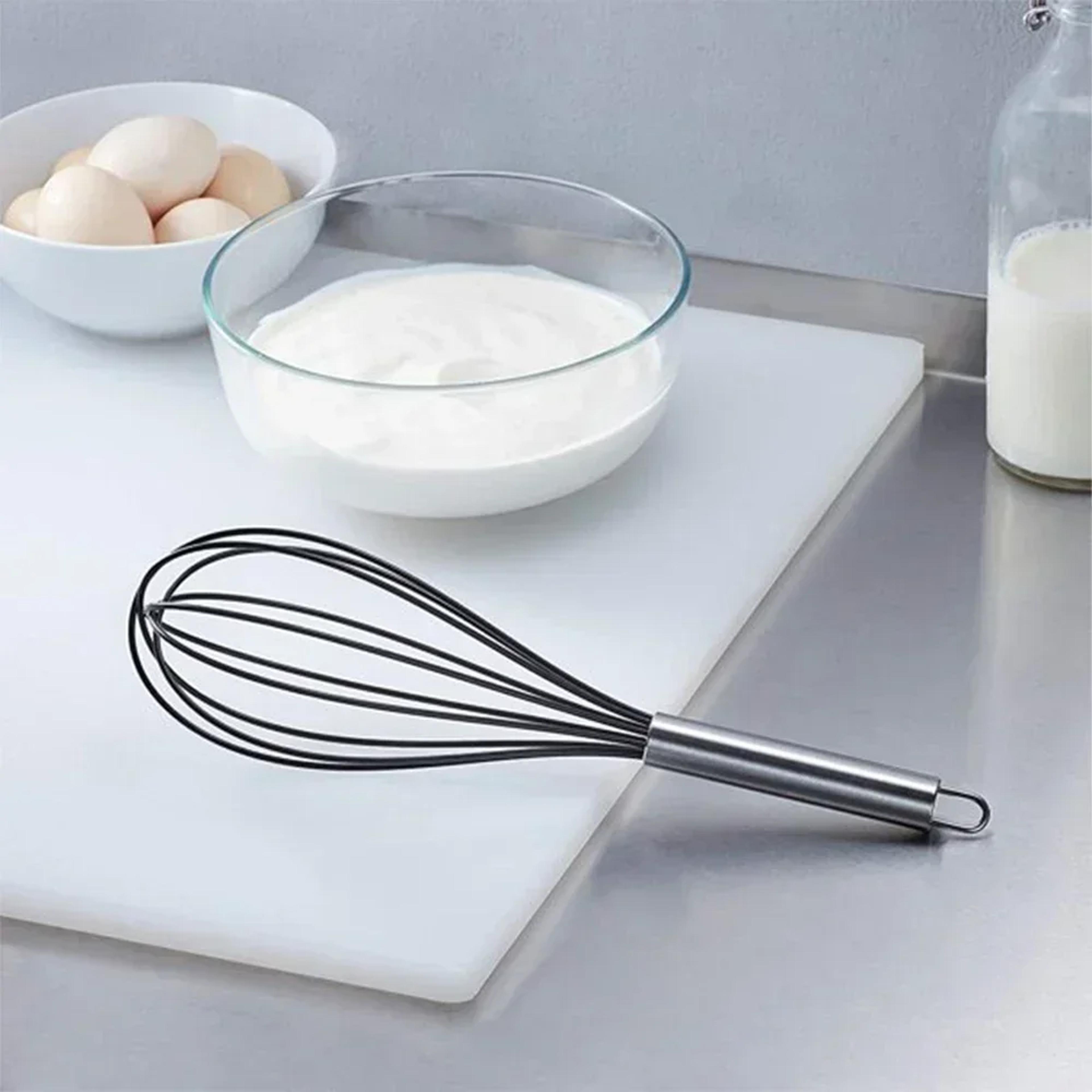 manual stainless steel egg beater – premium whisk for mixing, beating eggs, milk, and more | perfect for kitchen use