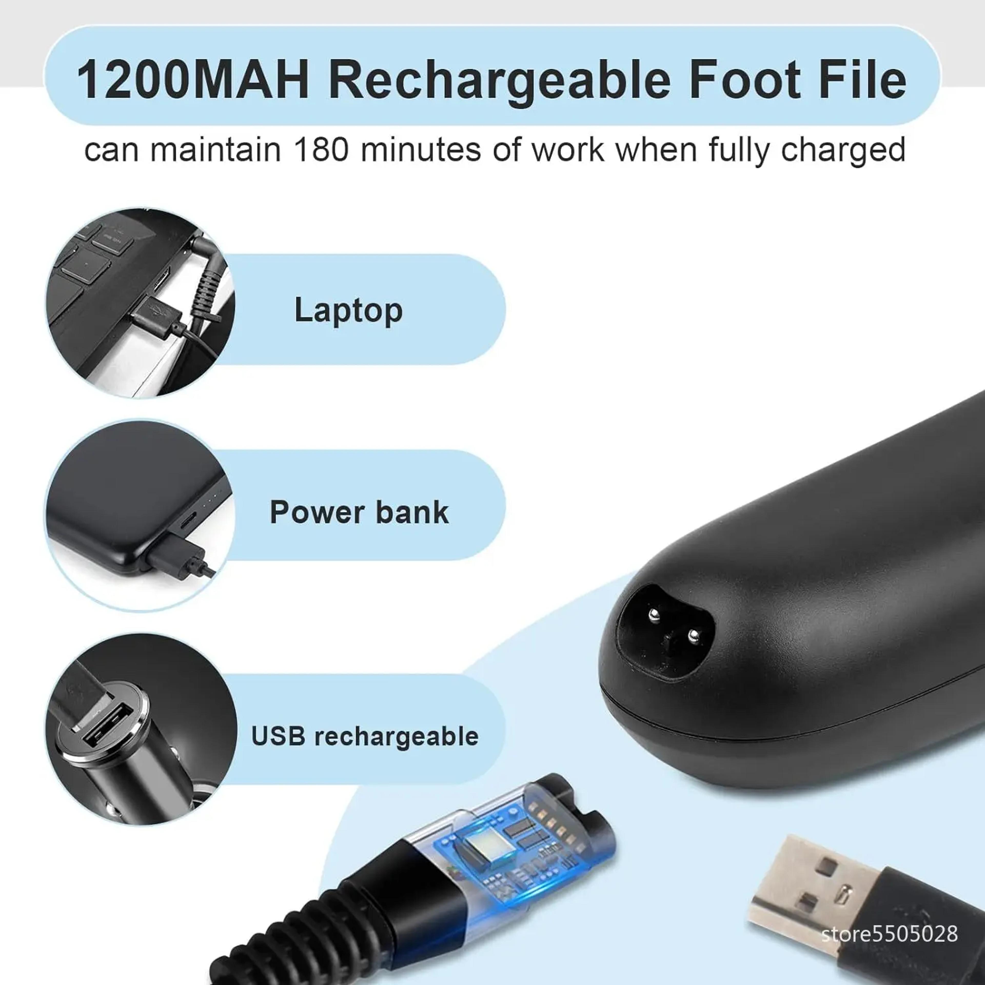 Electric Callus Remover Foot File  Rechargeable Pedicure Machine For Smooth Heels And Soft Skin 4