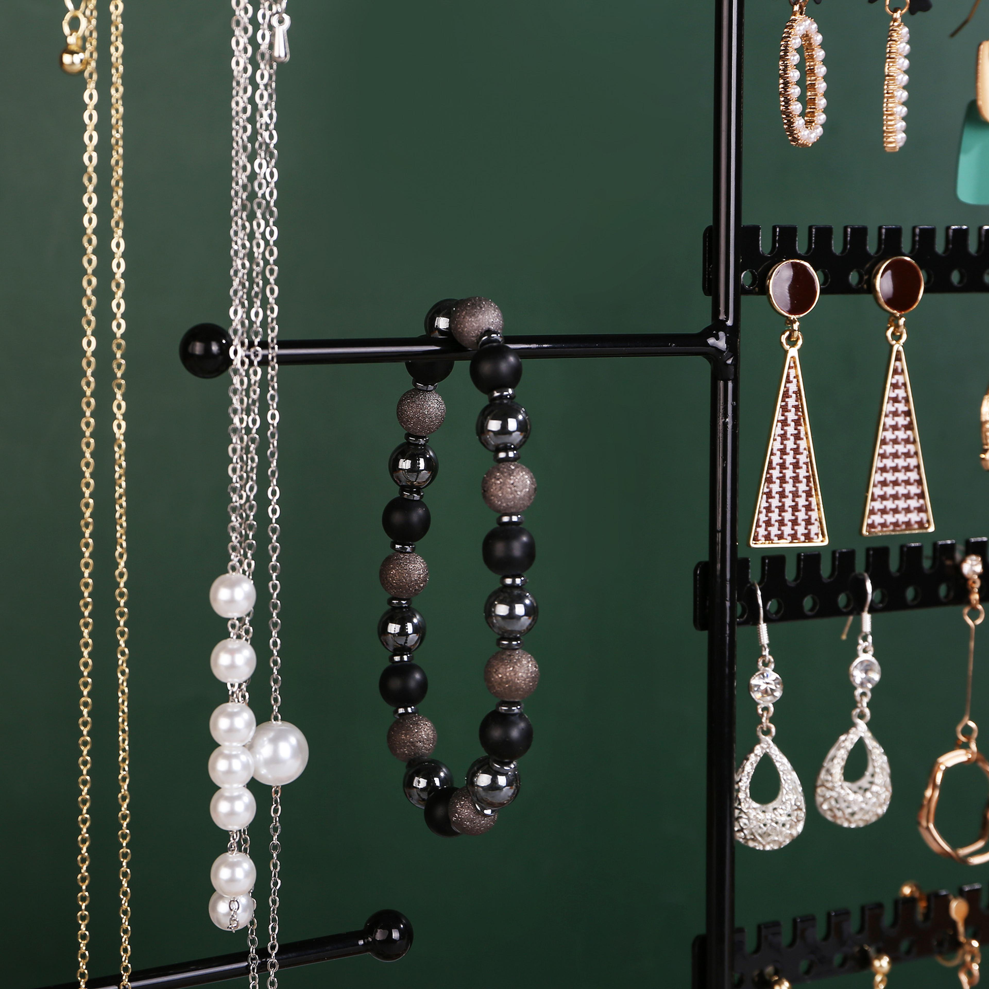 Multifunctional Jewelry Display Rack For Earring Necklace Ring And Bracelet Storage  Detachable Woo 1