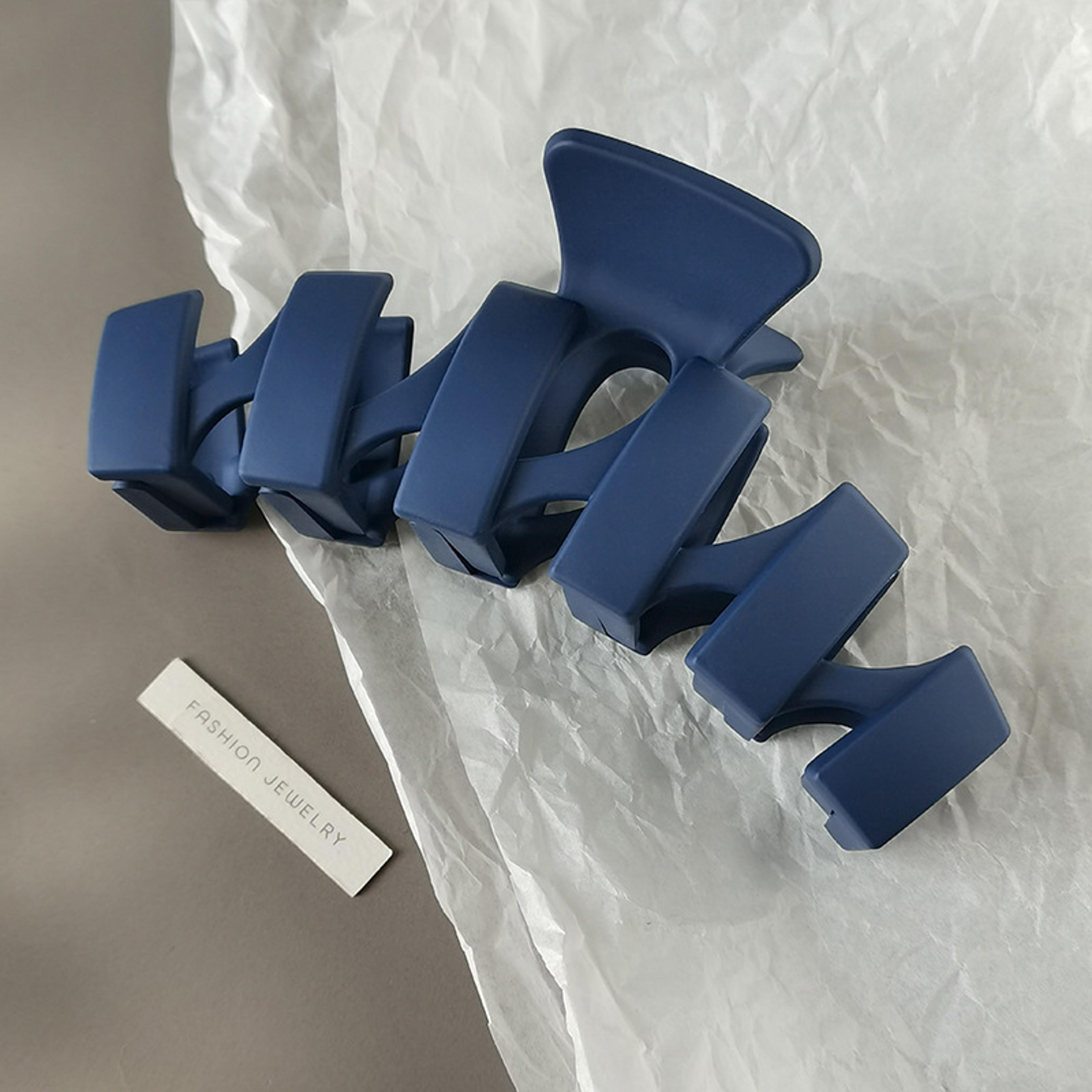 Vintage Geometric Frosted Plastic Hair Claw For Women  Elegant Long Thick Hair Claw Clip Accessory 4