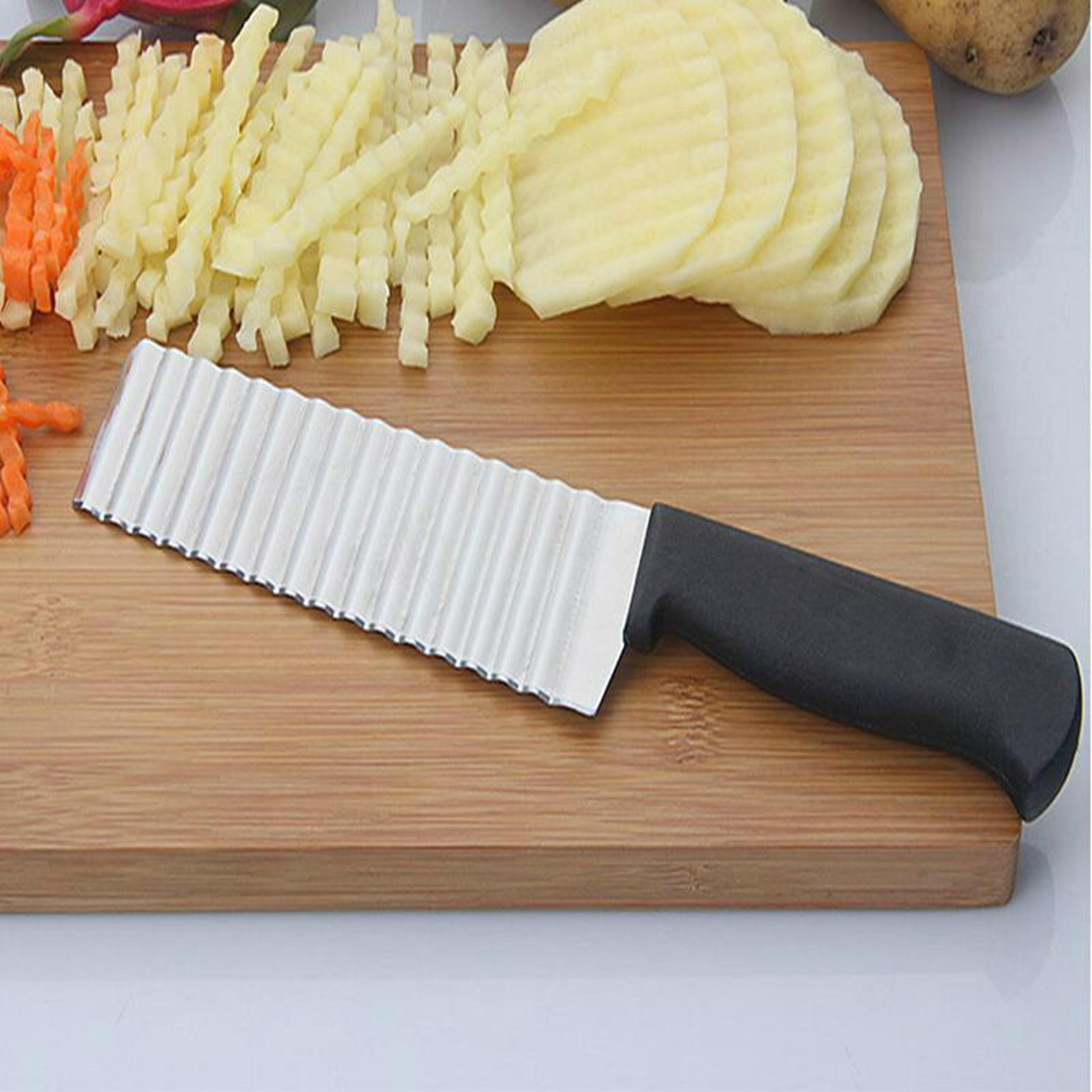 Stainless Steel Wavy French Fry Cutter  Durable Potato Slicer  Vegetable Chopper 1