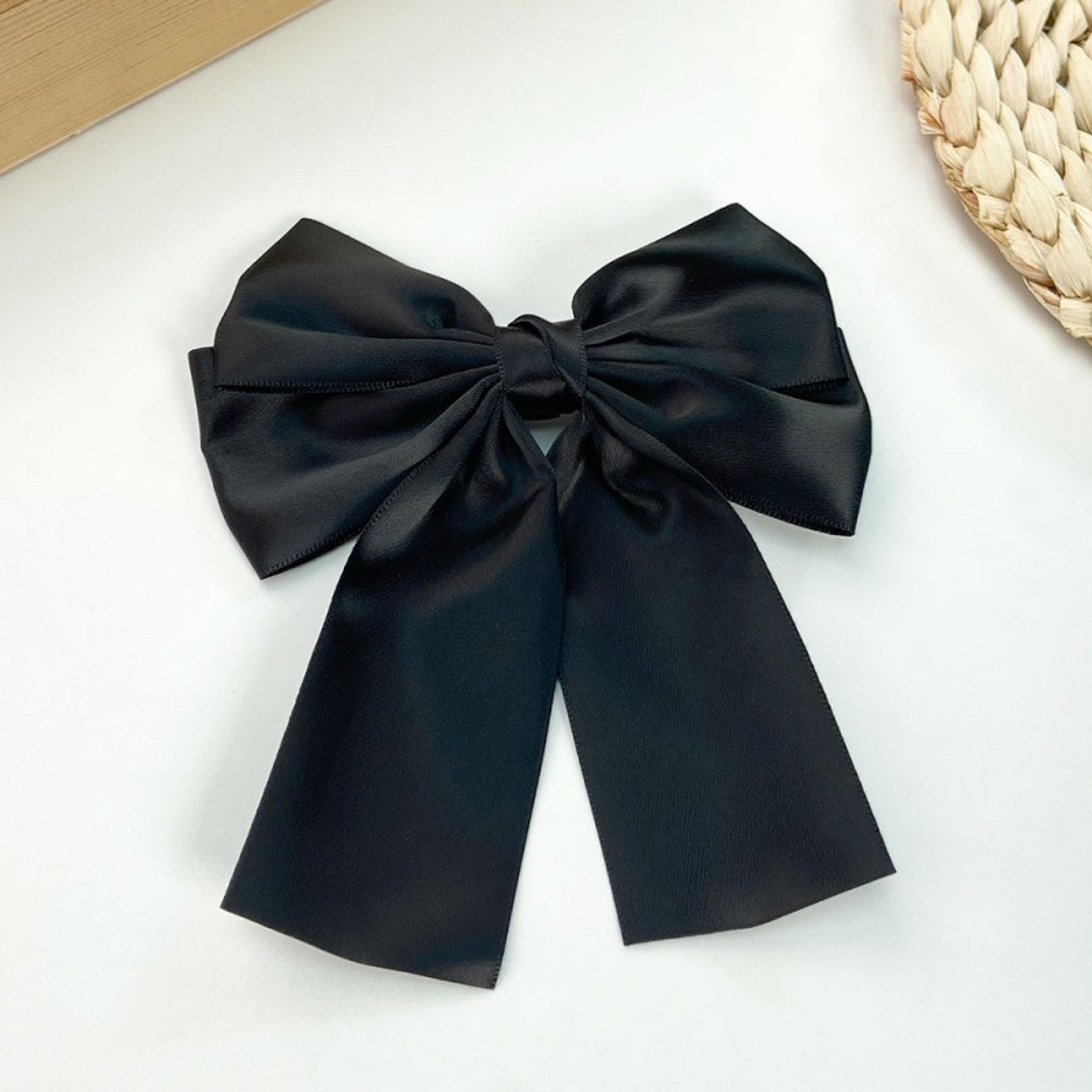 Elegant Satin Layered Bow Hair Clip  Silky Ribbon Hairpin For Women  Girls 2