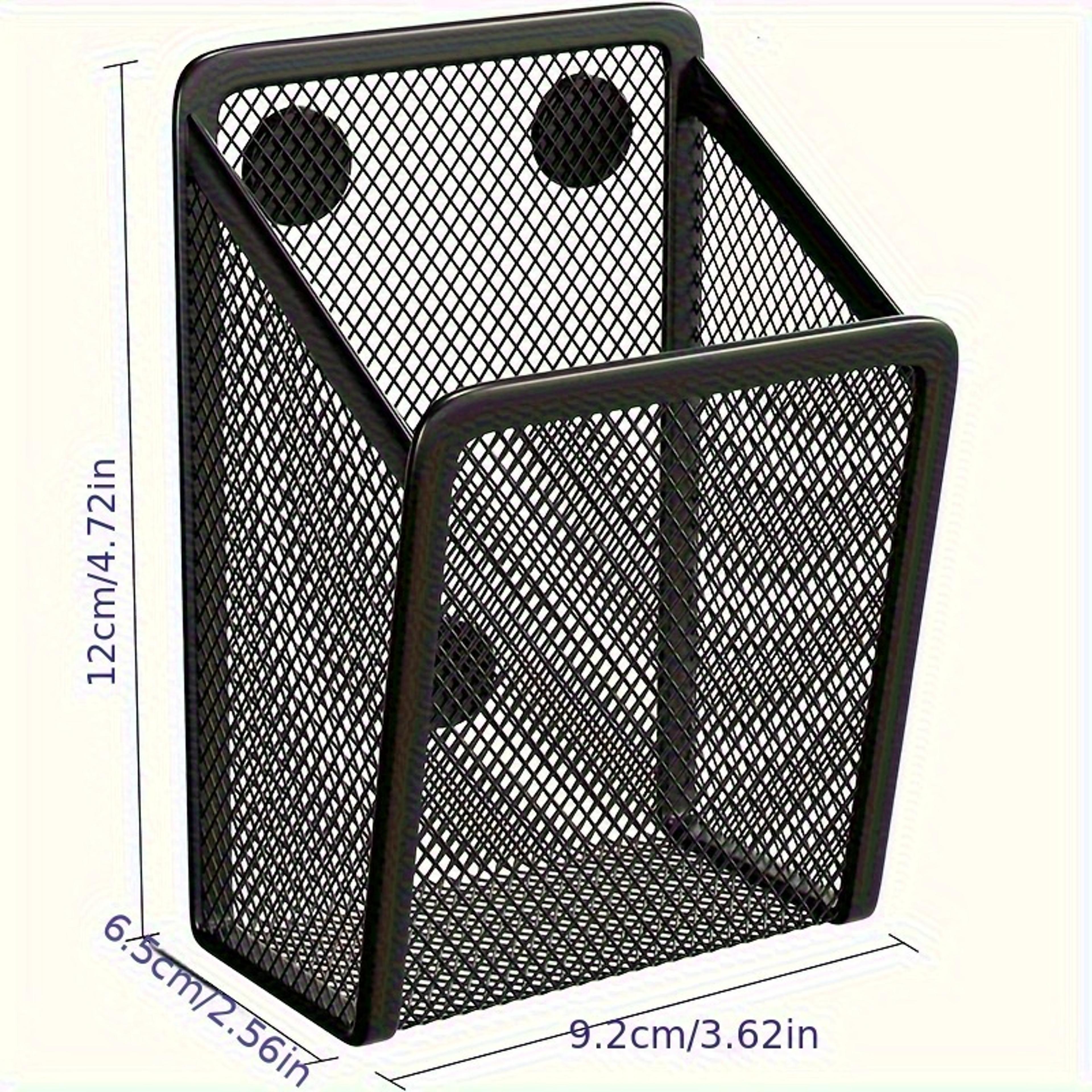 Magnetic Mesh Stainless Steel Pen Holder  Stylish Desk Organizer For Office Or Home 1