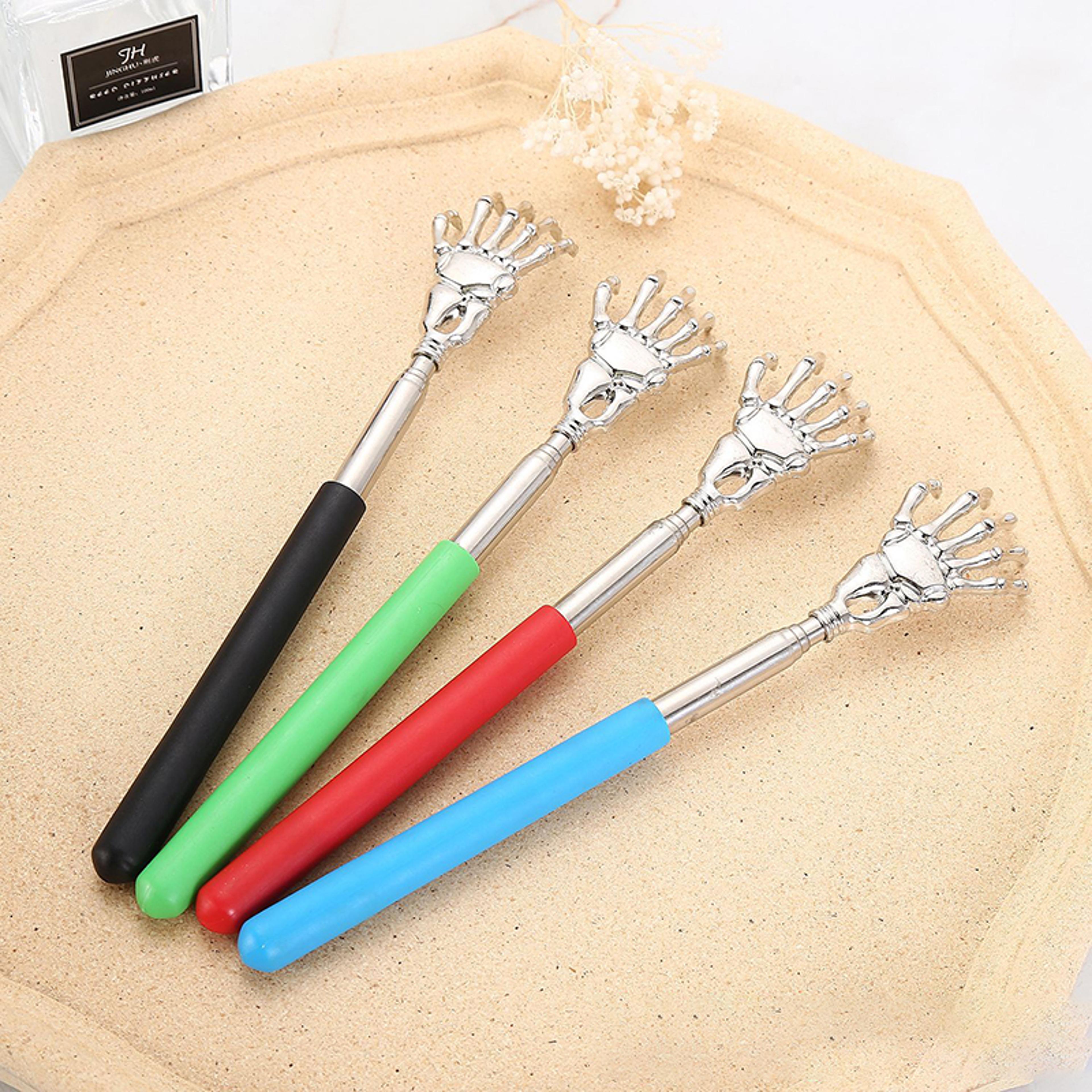 stainless steel telescopic back scratcher – extendable massaging stick for relief and relaxation