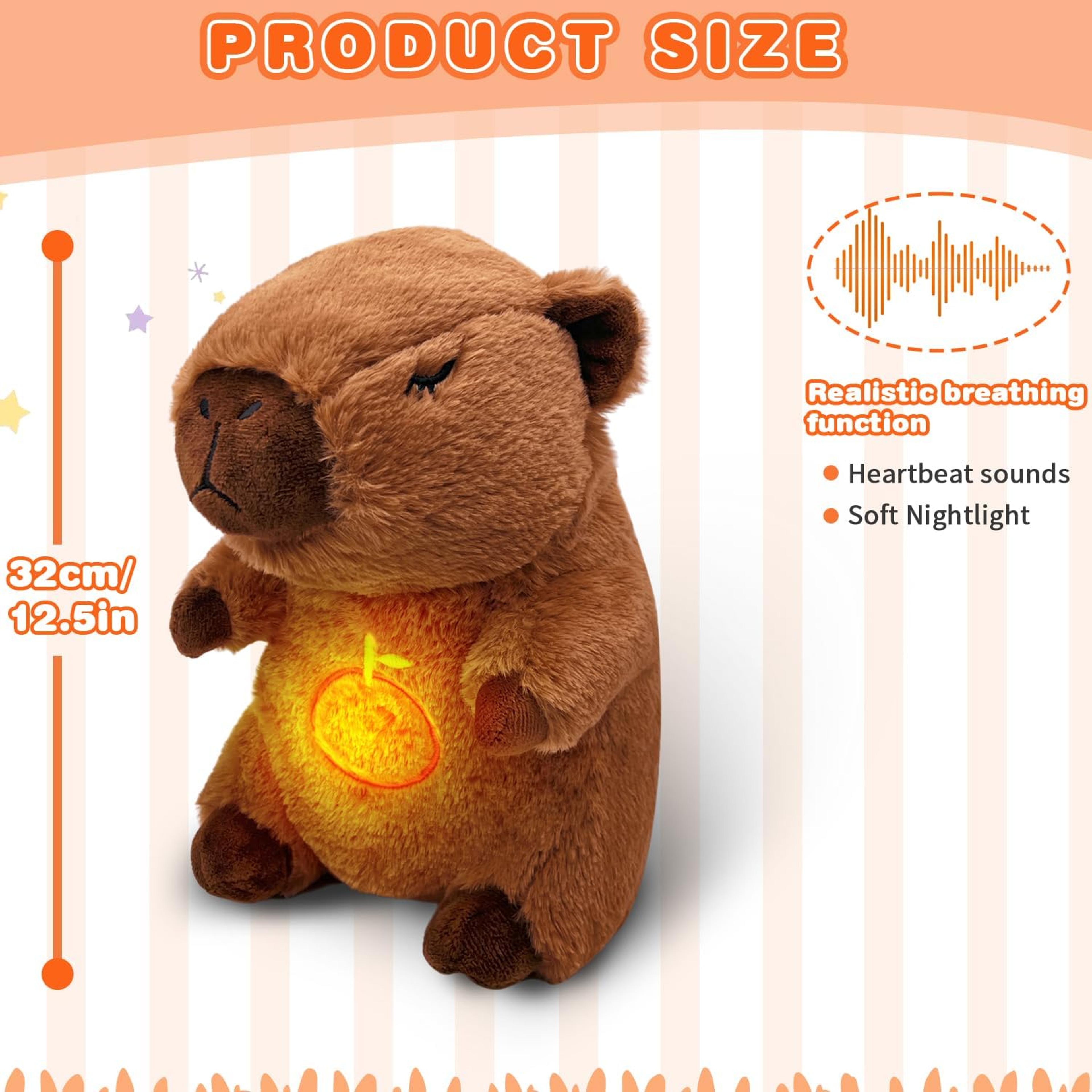 Breathing Capybara Plush Toy With Light And Sound  A Cozy Sleep Companion For Kids 4
