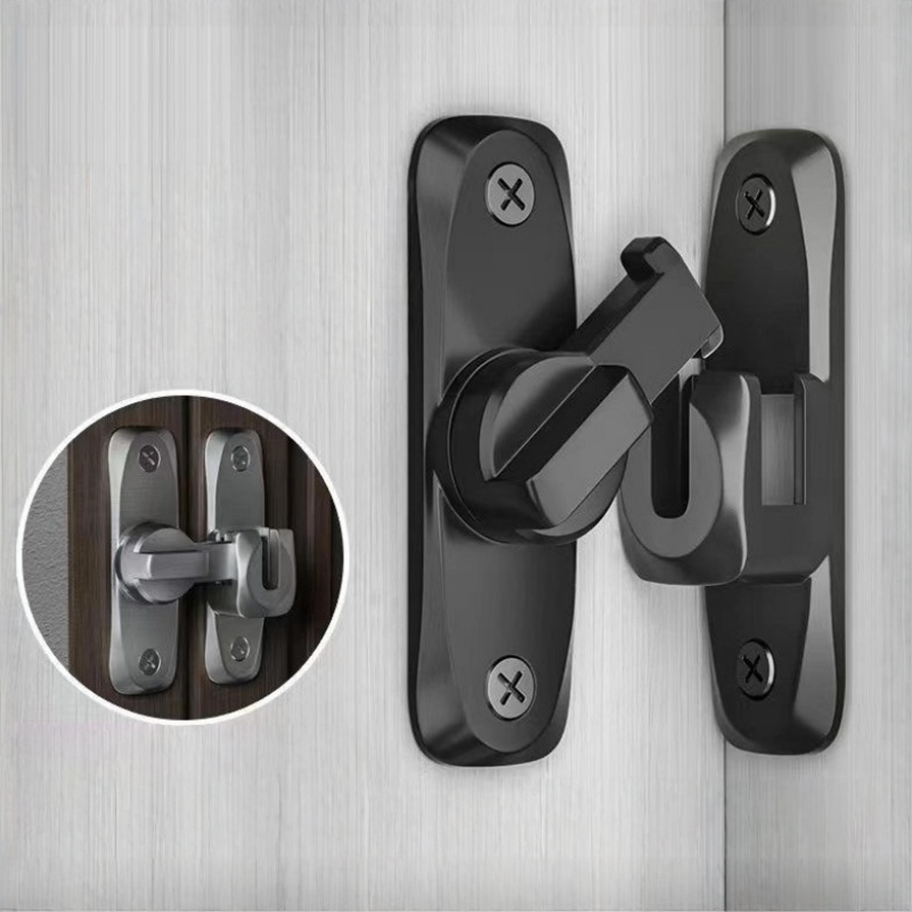 flip door lock home security sliding door latch - anti-theft zinc alloy door bolt for cabinets, sliding doors, and gates