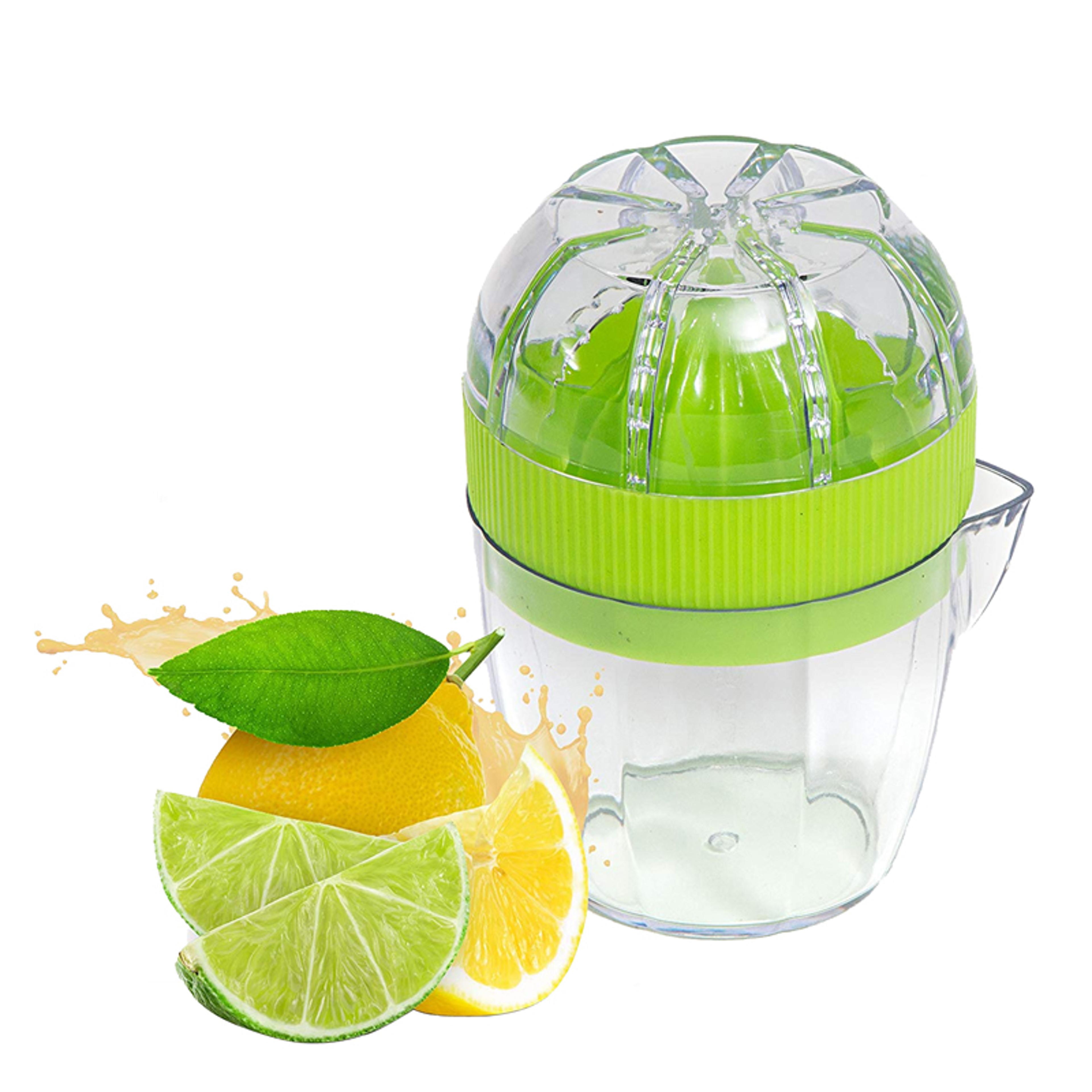 premium lemon squeezer with lid manual citrus juicer with pour spout
