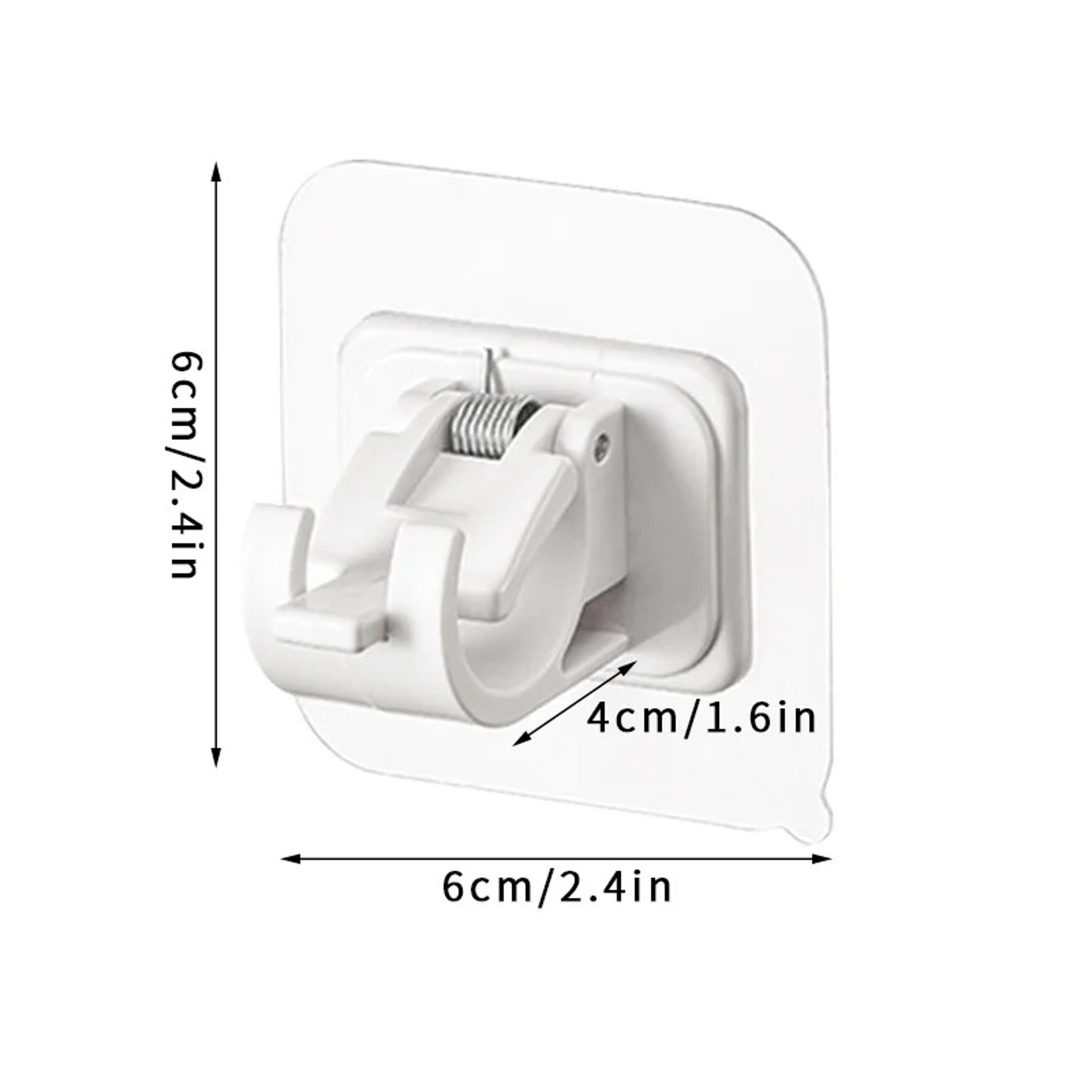 Adjustable Curtain Rod Clips  SelfAdhesive Wall Bracket Holder For Easy NailFree Installation 3