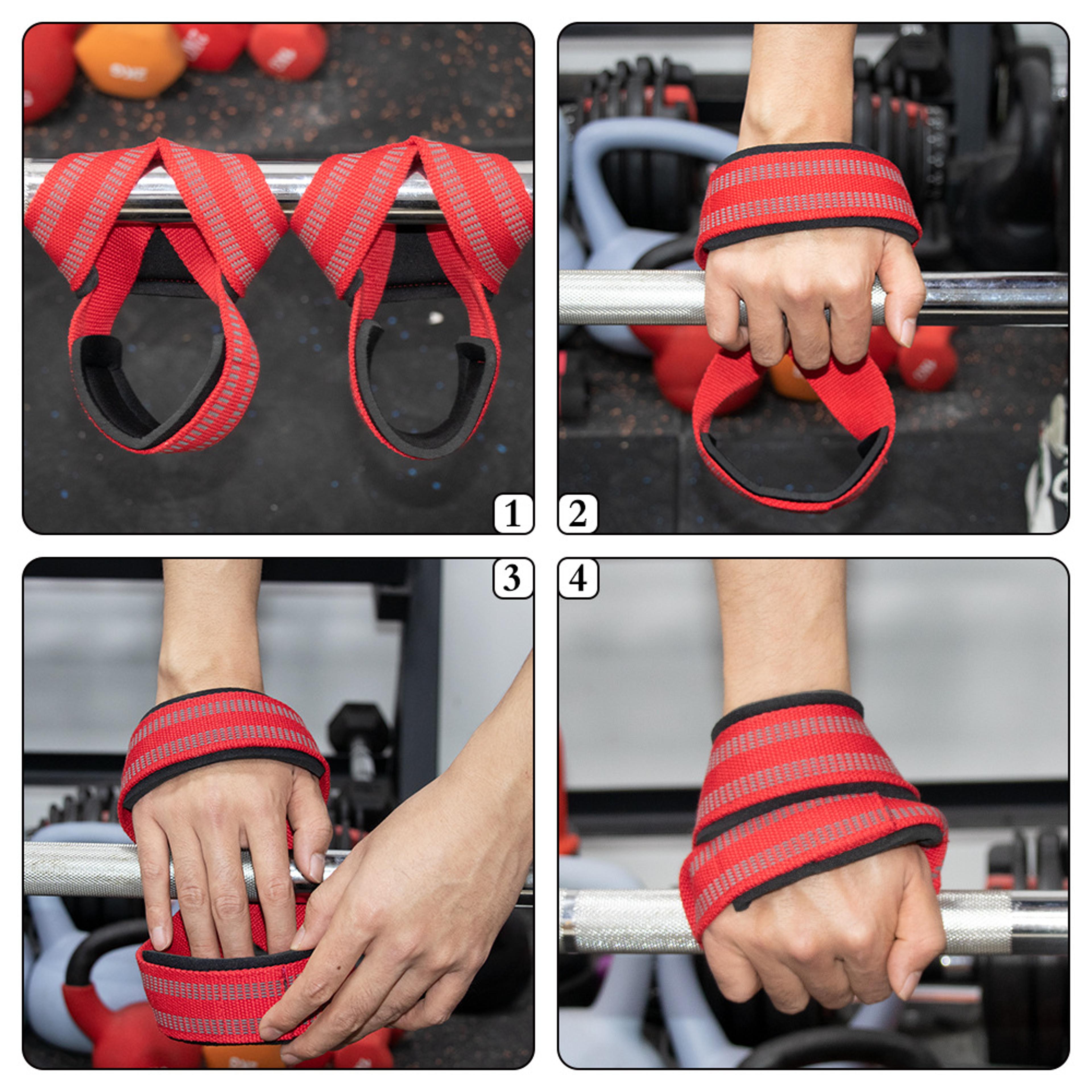 AntiSlip Weightlifting Wrist Wraps  Fitness Support Straps For Gym Bodybuilding And Strength Traini 2