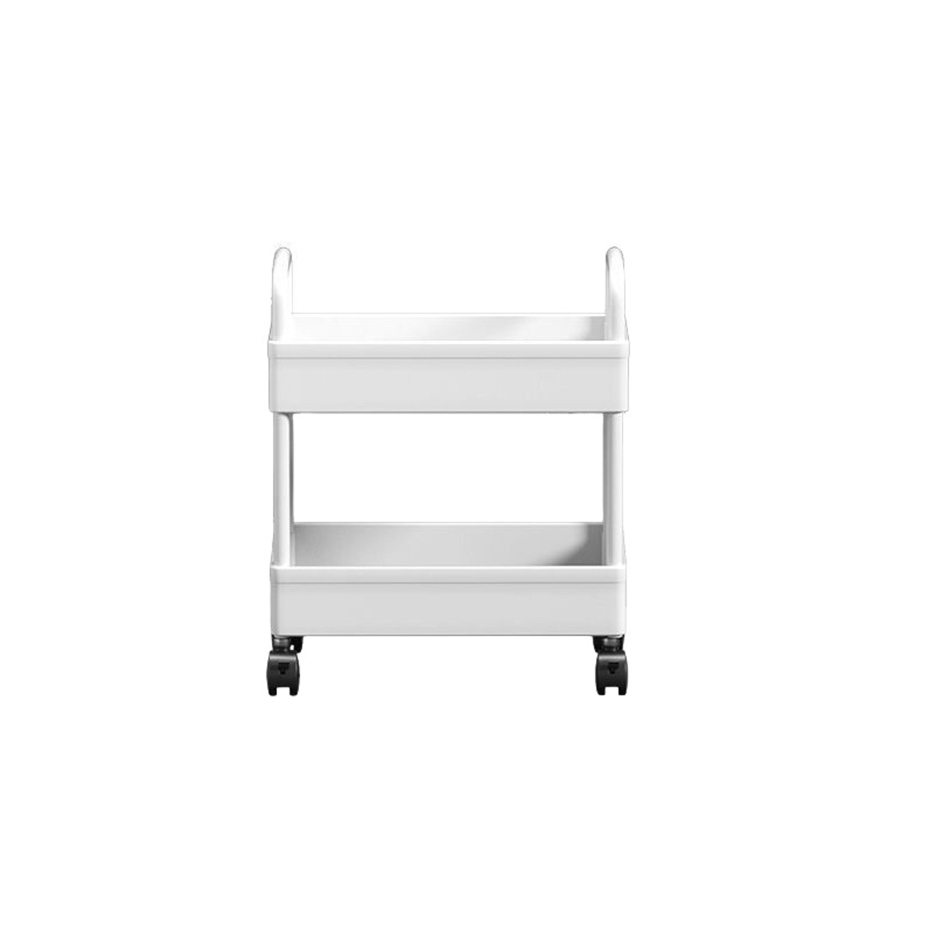 Small Rolling Storage Cart  Multifunctional DoubleLayer Storage Rack For Kitchen  Bathroom 6