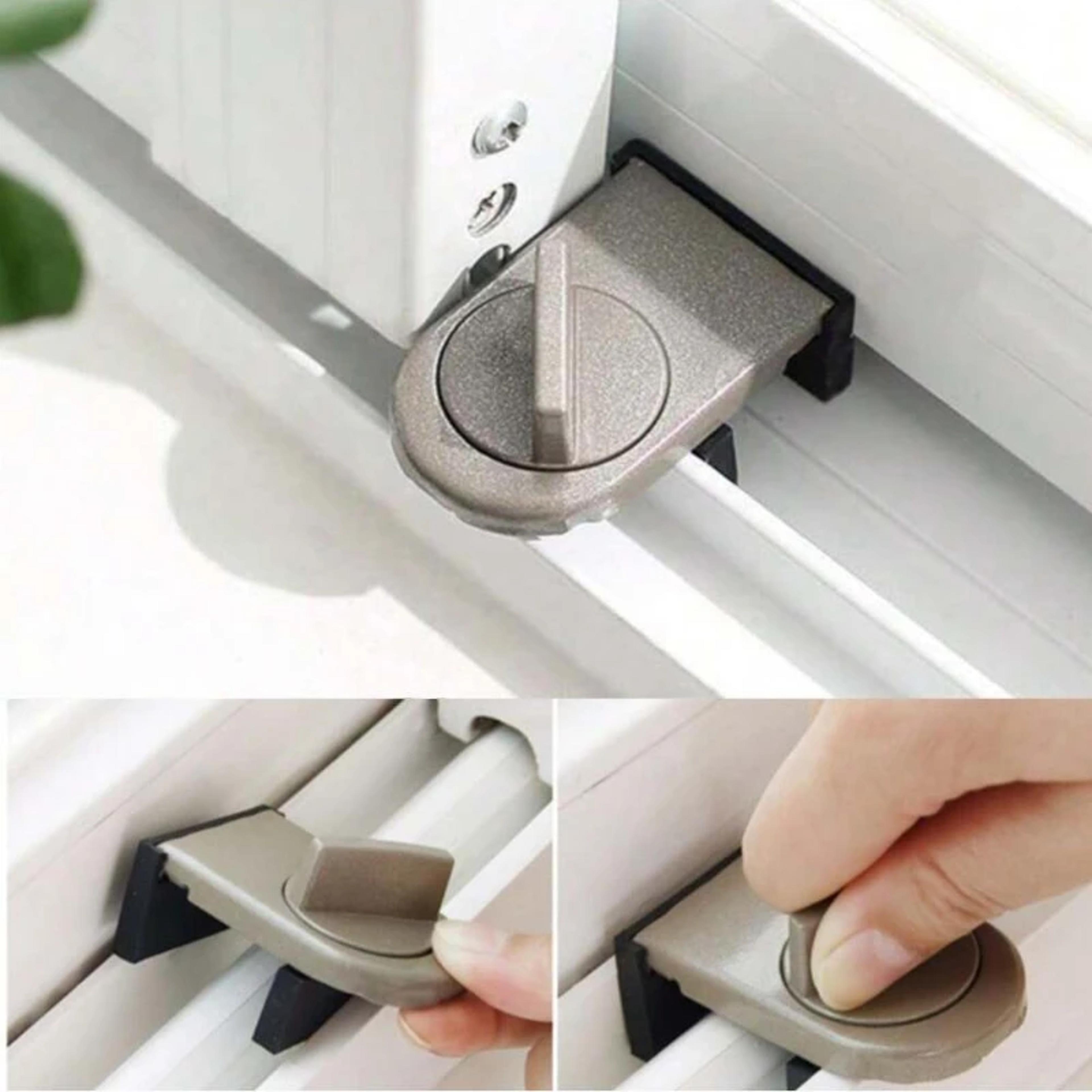Adjustable Aluminum Alloy Sliding Door  Window Safety Lock  AntiTheft Lock Window Stopper Child Pro 2