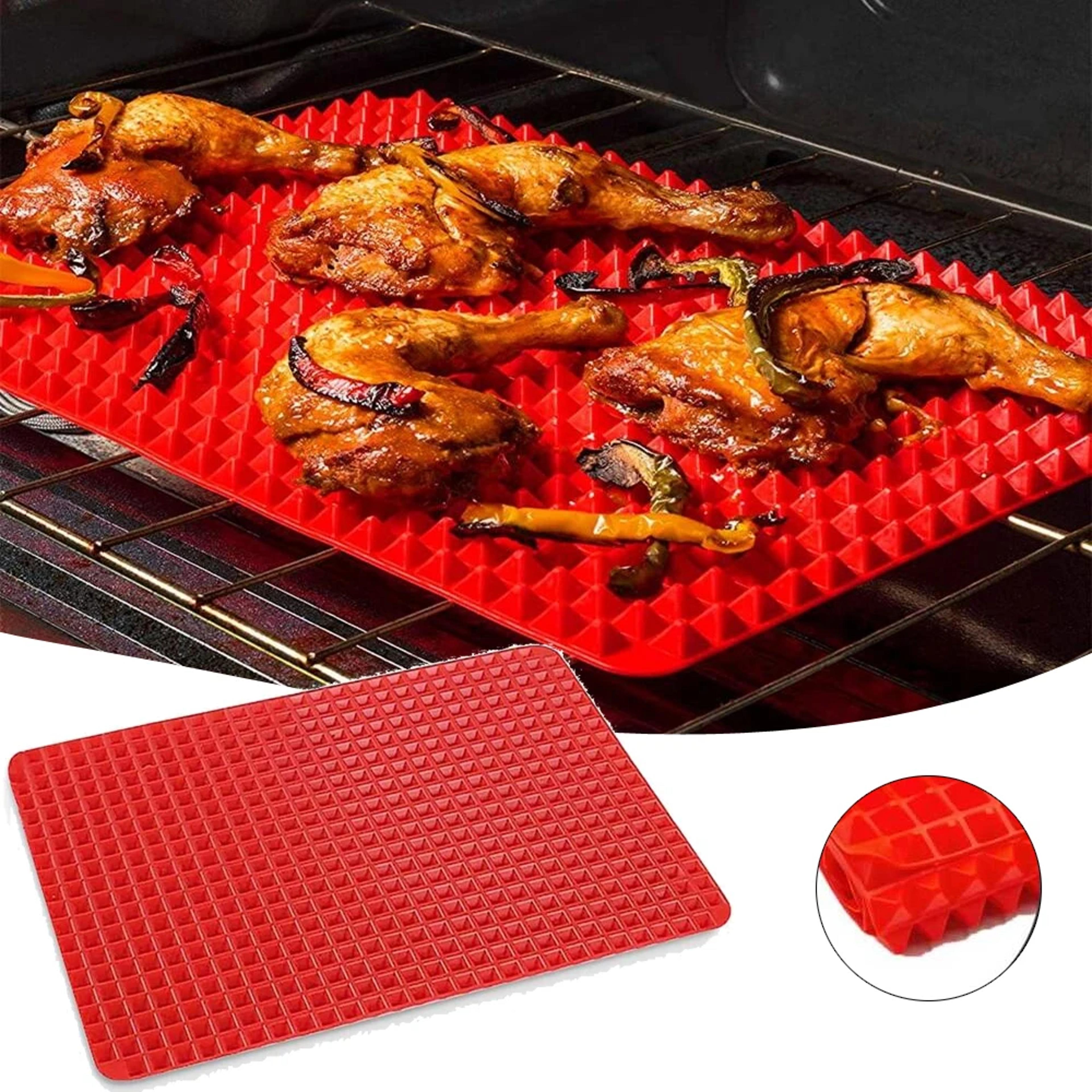 NonStick Silicone Baking Mat With Grid  HeatResistant Versatile BBQ  Oven Mat 2