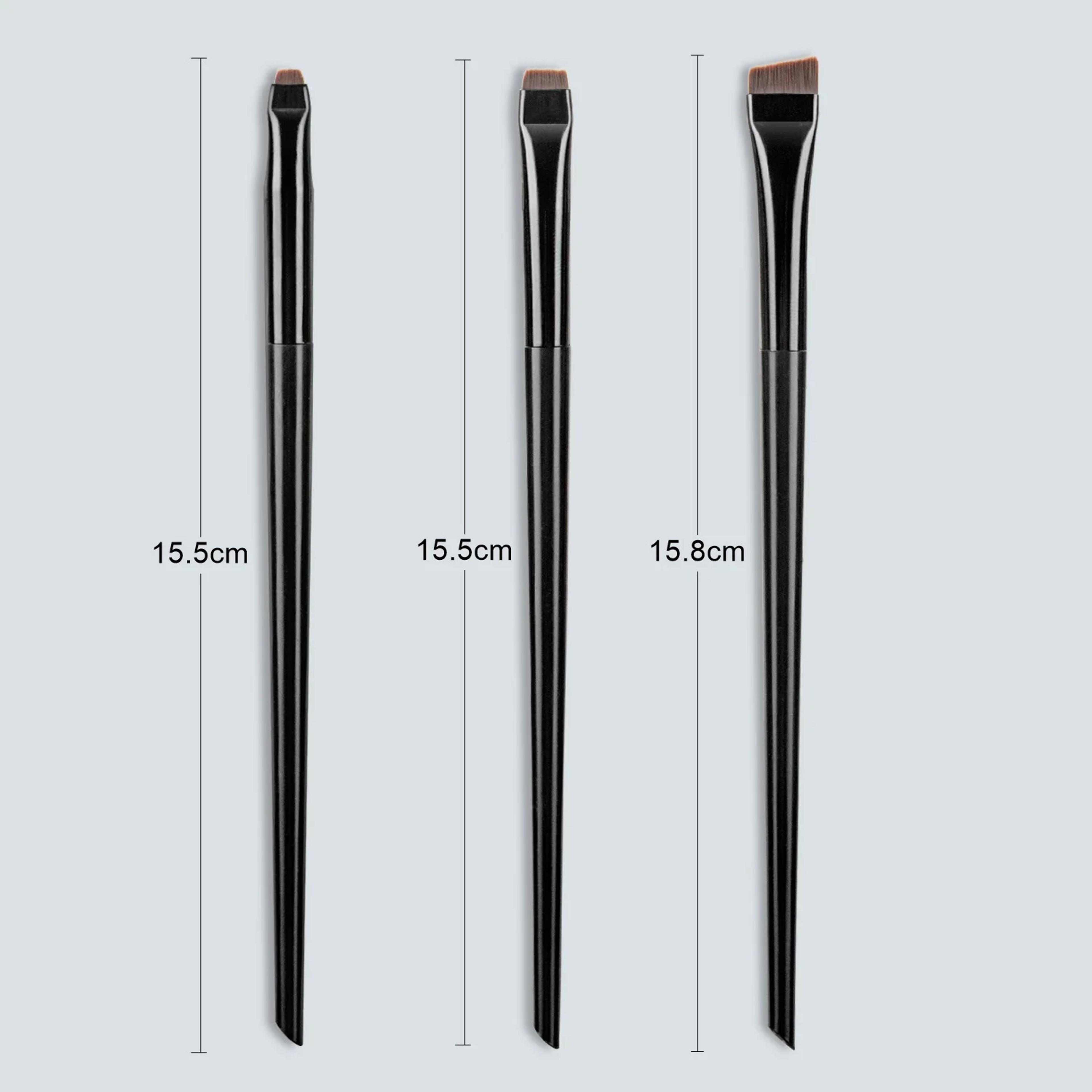 Blade Eyeliner  Eyebrow Brush Set  Precision Flat Fine Tip Makeup Tool 3