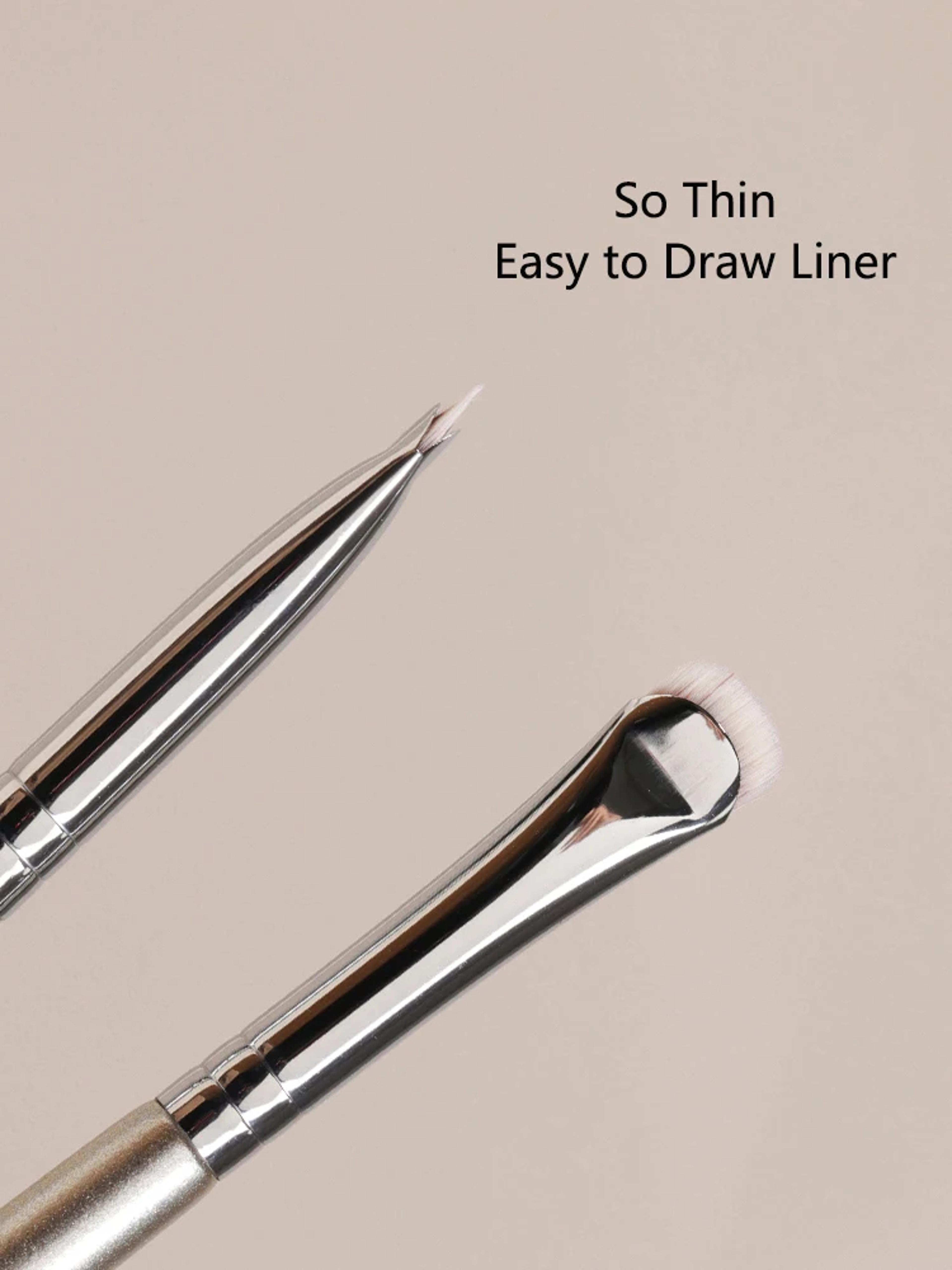 Precision Curved Eyeliner Brush For Sharp And Defined Liner  Ideal For Aegyo Sal And Small Eye Make 4