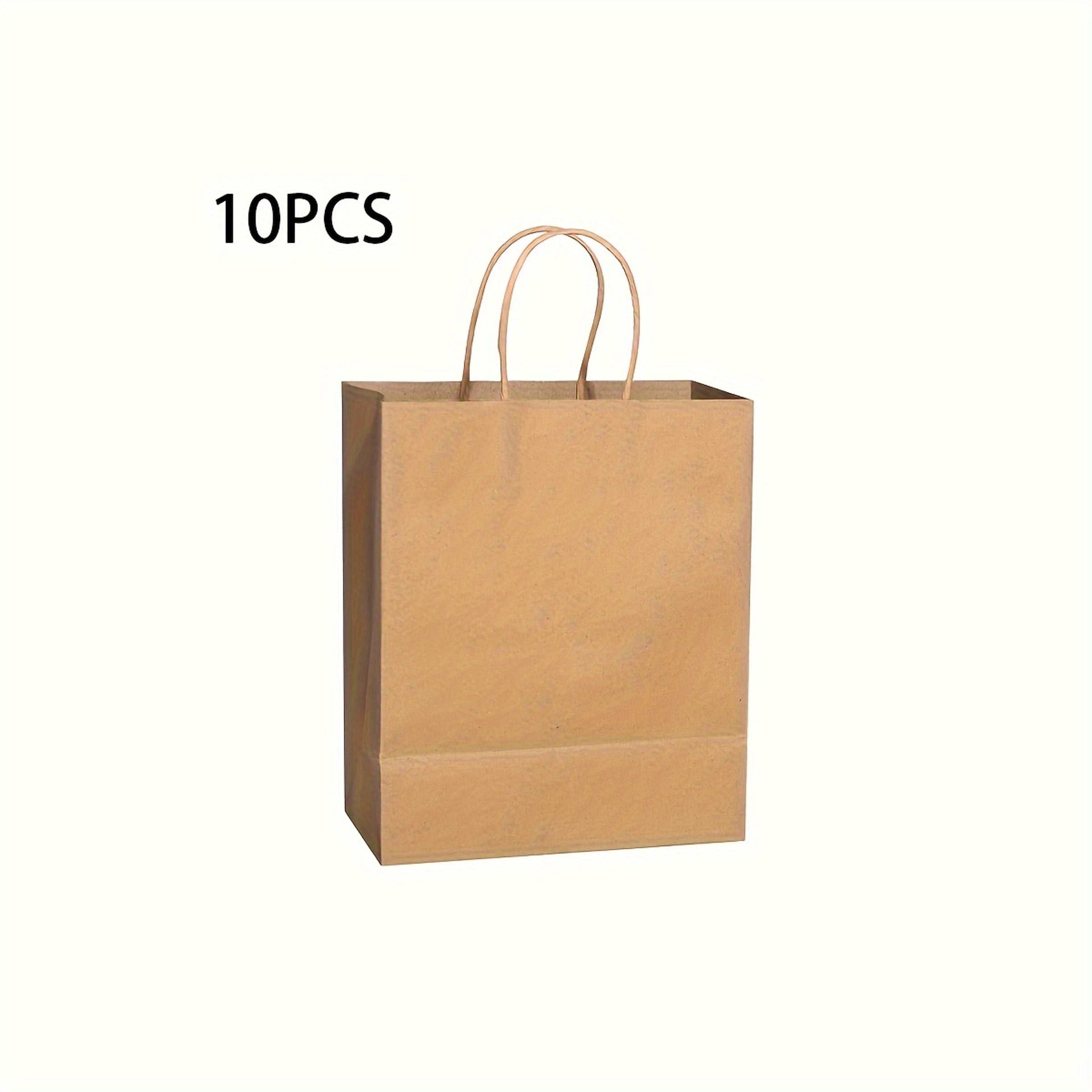 Solid Color Gift Bags With Handles  EcoFriendly Kraft Paper Bags For Gifts Weddings And Candy Packa 3