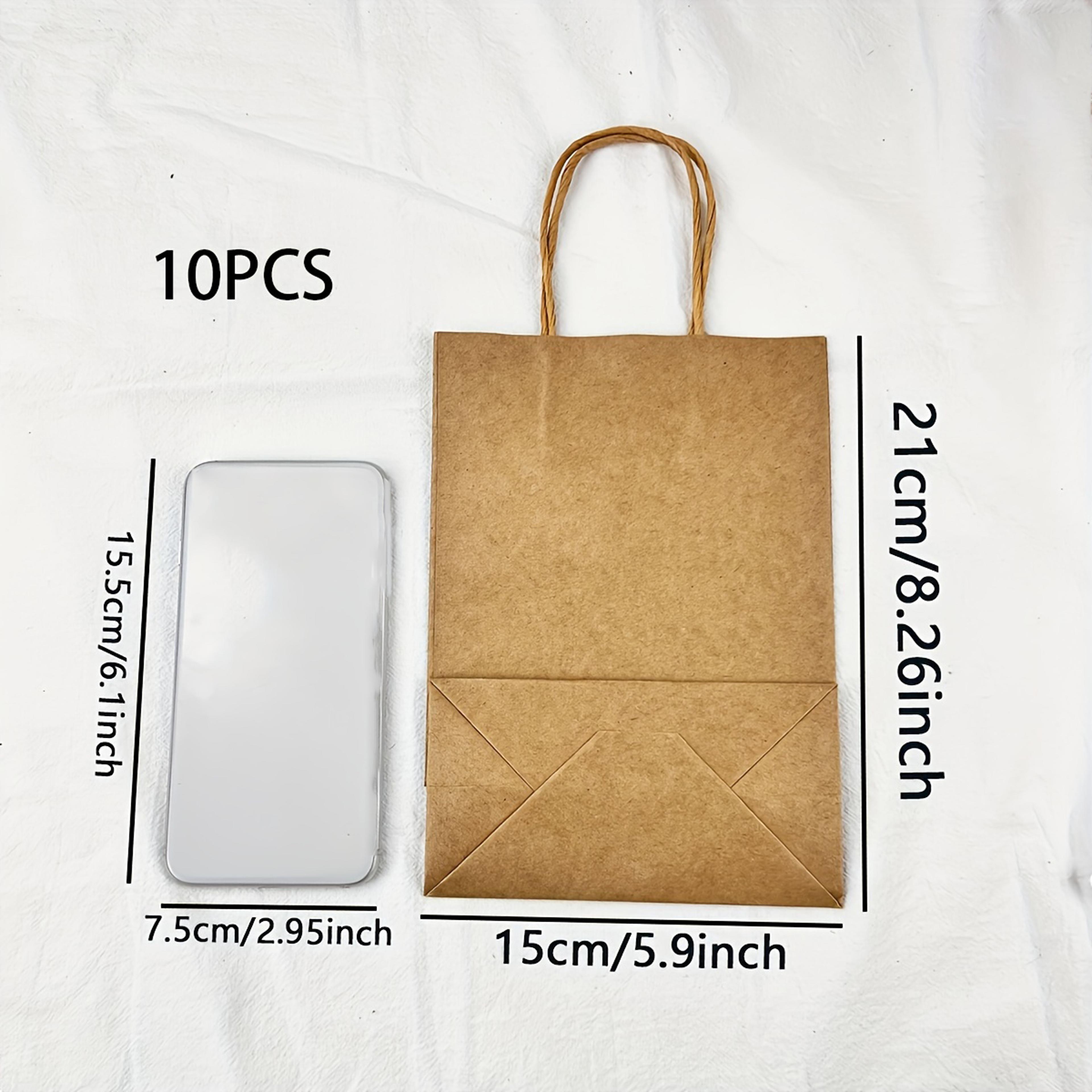 Solid Color Gift Bags With Handles  EcoFriendly Kraft Paper Bags For Gifts Weddings And Candy Packa 4