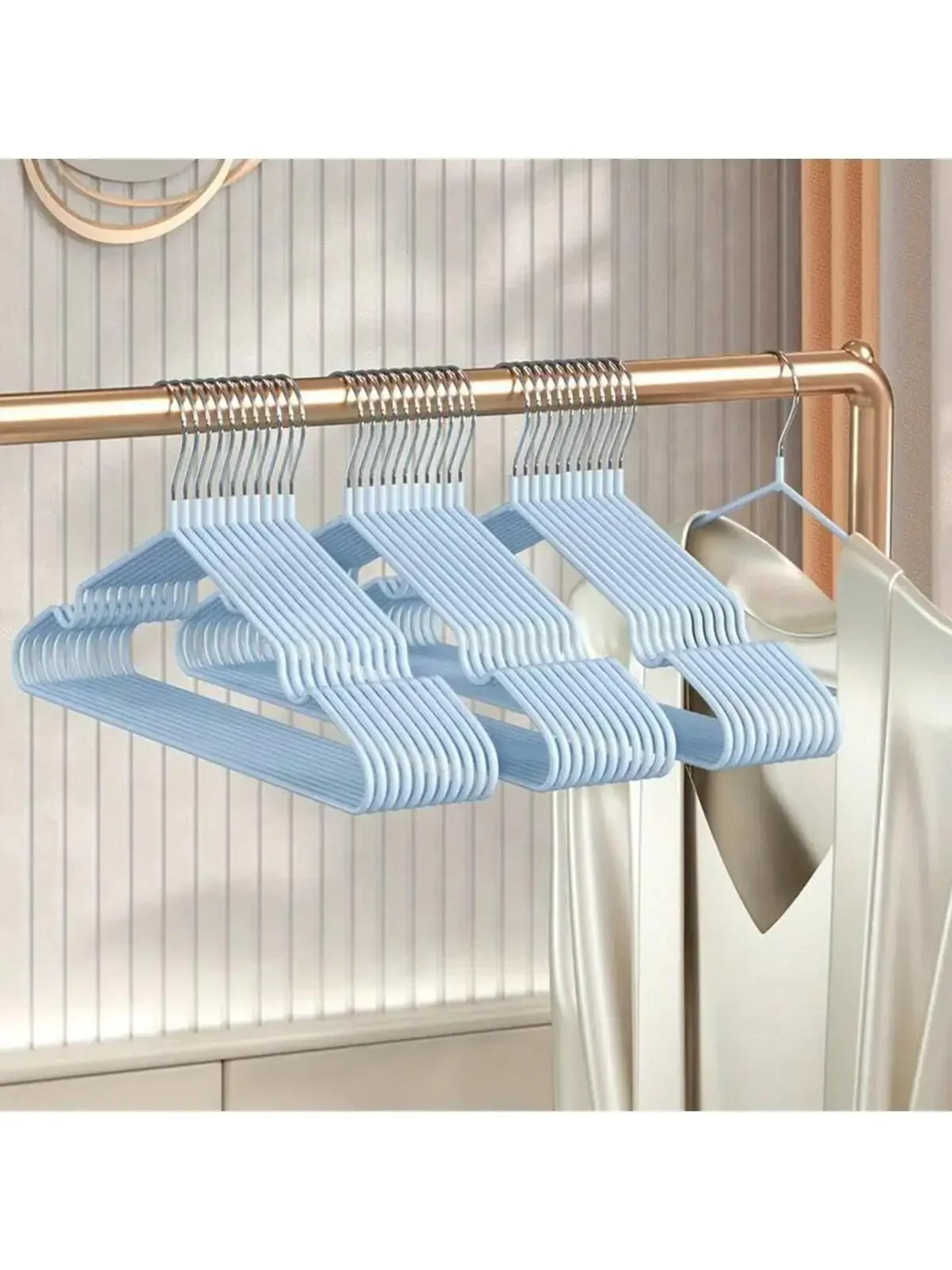 Durable NoSlip Metal Clothes Hangers  SpaceSaving Organizer For Bedroom Closet And Laundry 2