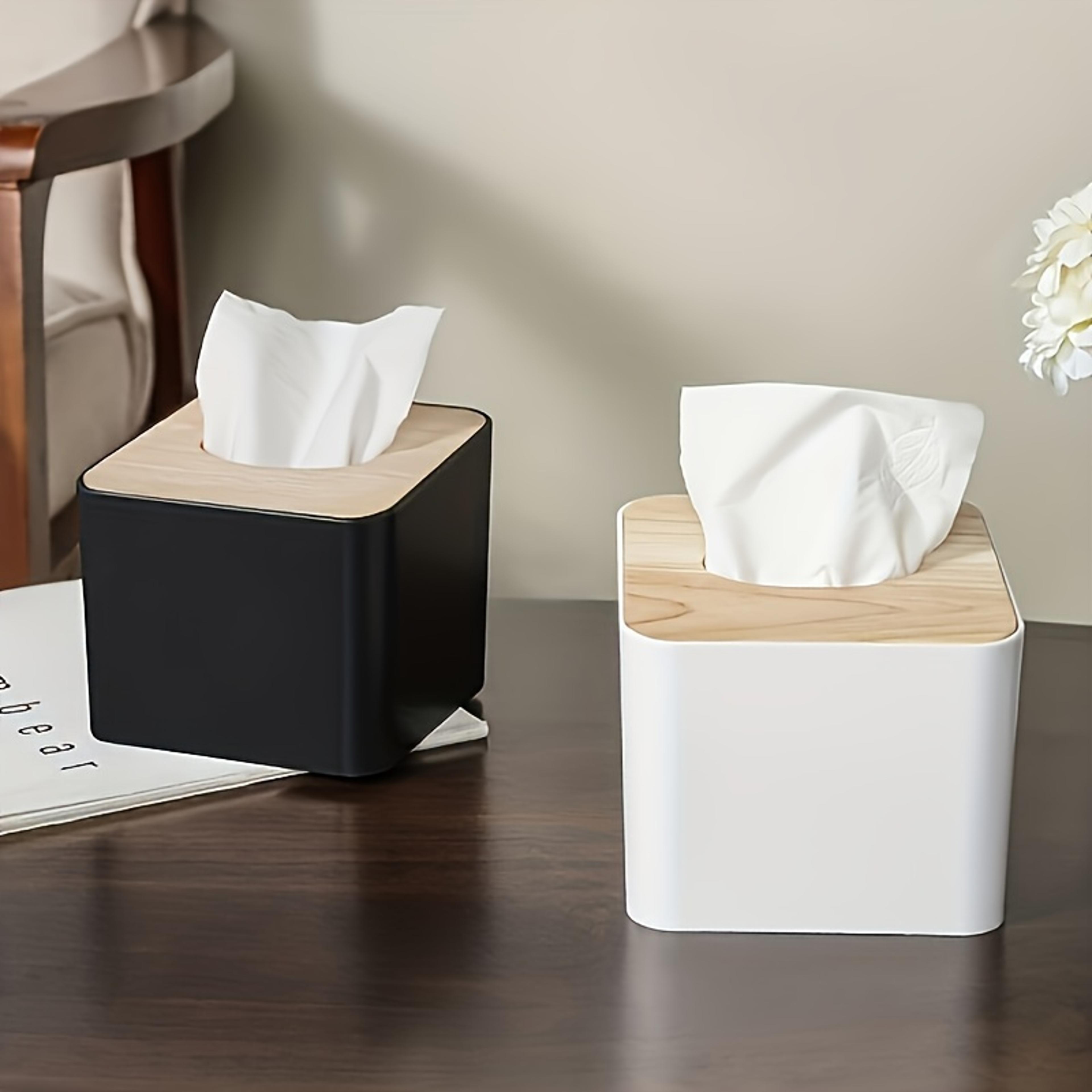 nordic style tissue box with wooden cover – modern tissue storage for home and restaurants